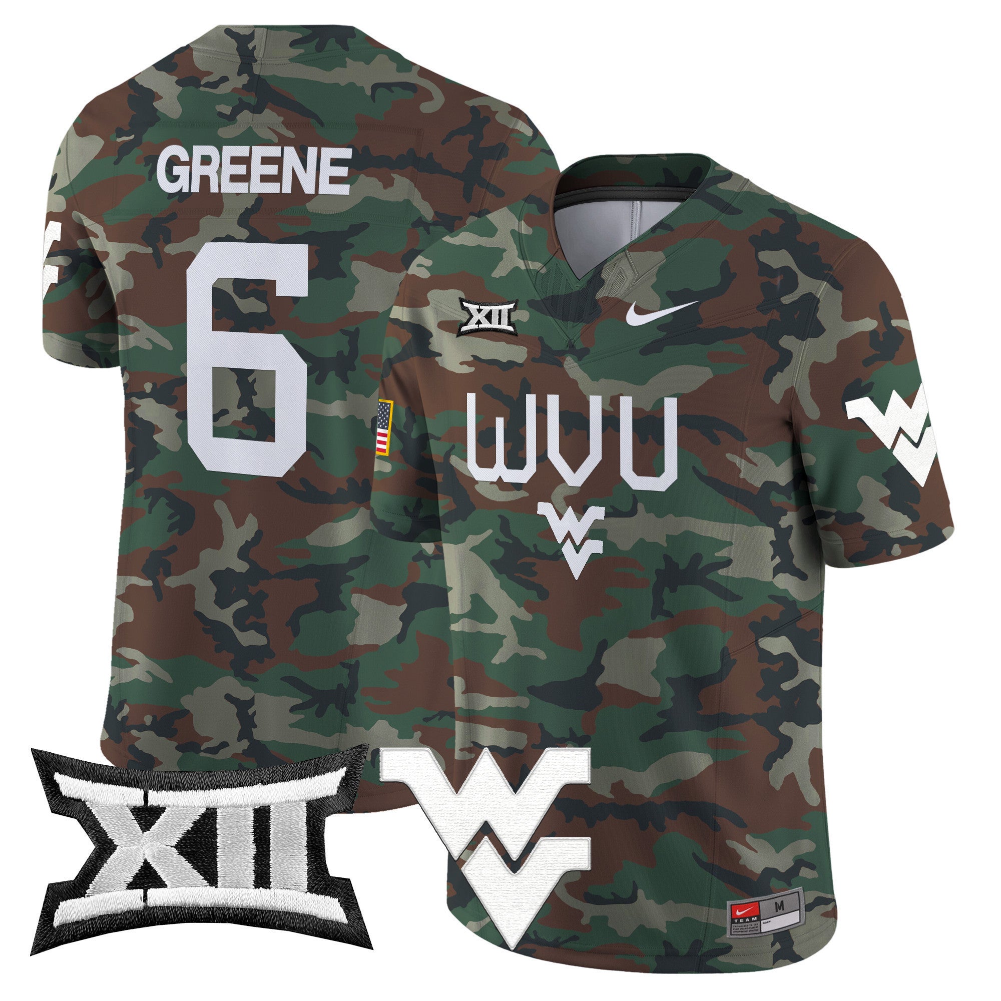 West Virginia Mountaineers 2024 Military Vapor Limited Jersey - All Stitched