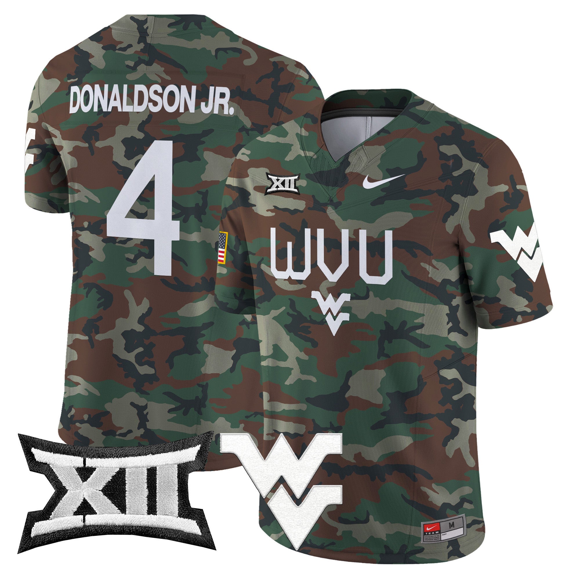 West Virginia Mountaineers 2024 Military Vapor Limited Jersey - All Stitched