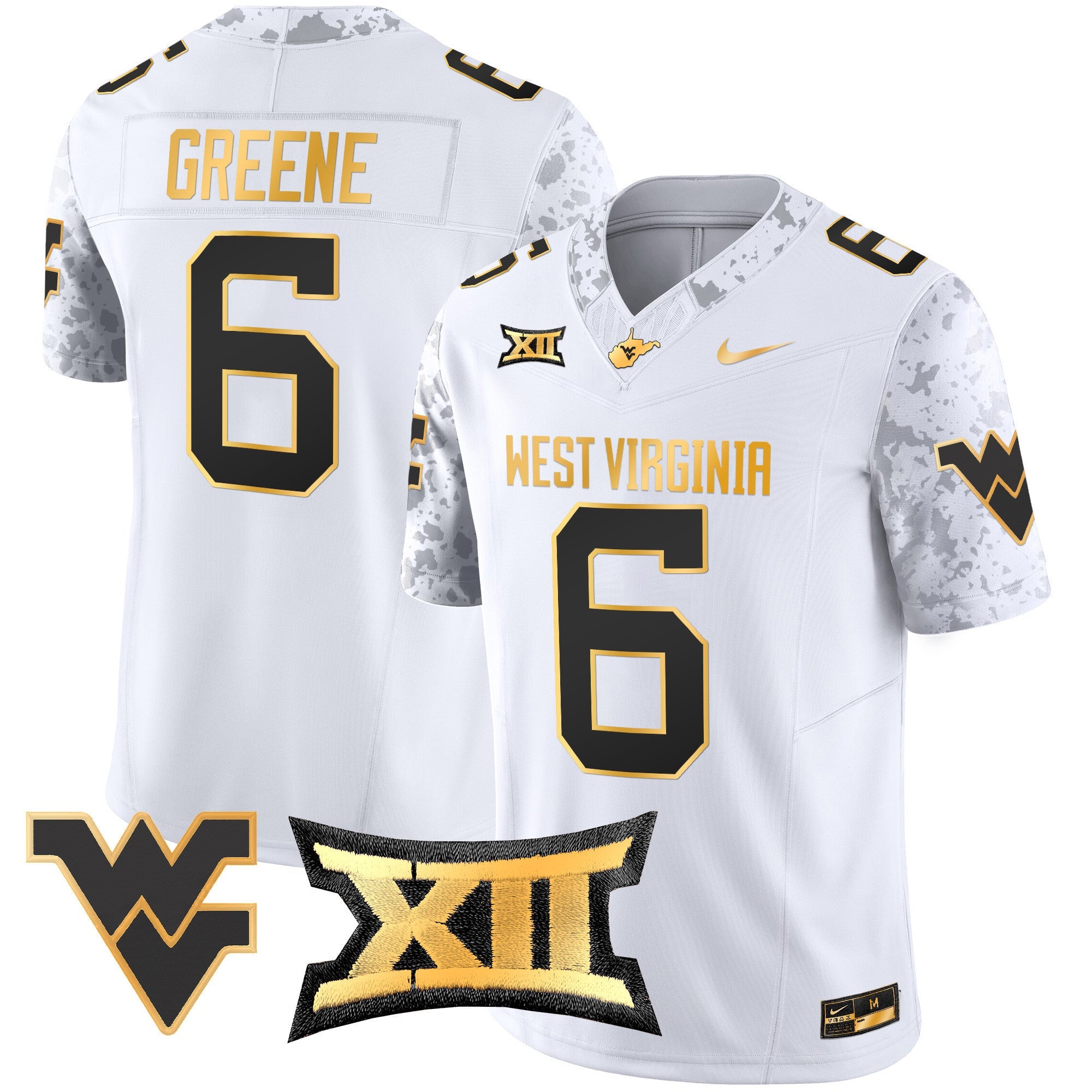 Men's West Virginia Mountaineers 2024 Gold Vapor Limited Jersey - All Stitched