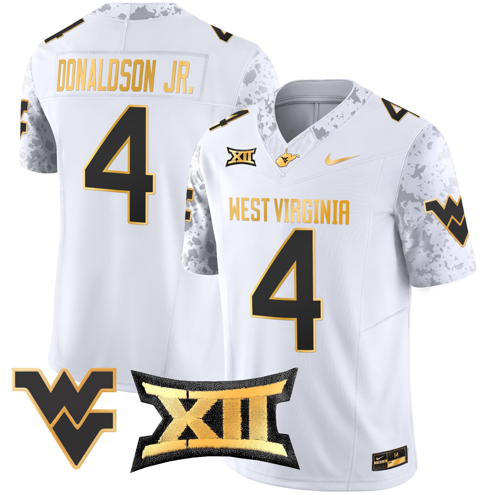 Men's West Virginia Mountaineers 2024 Gold Vapor Limited Jersey - All Stitched