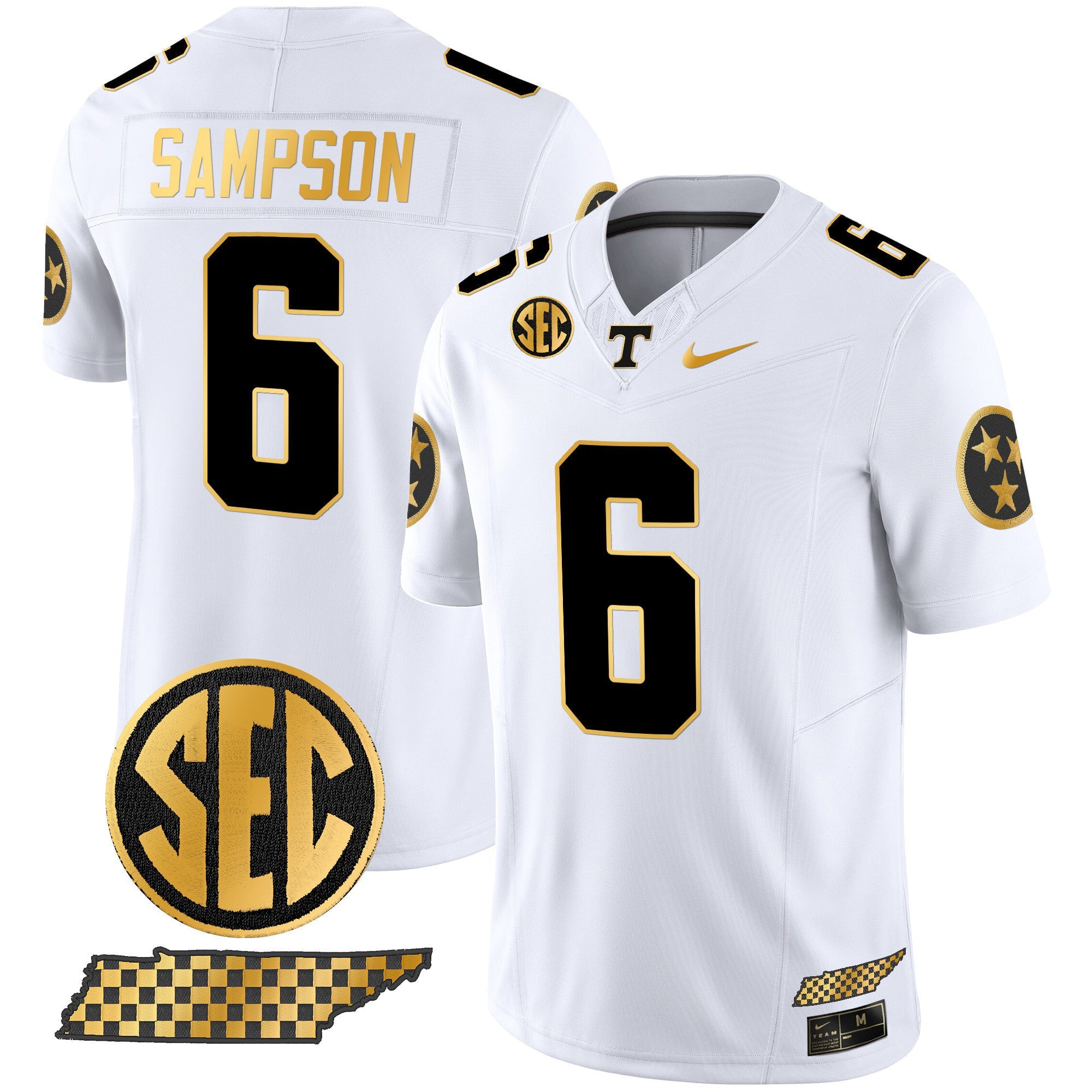 Men's Tennessee Volunteers 2024 Gold Vapor Limited Jersey V2 - All Stitched