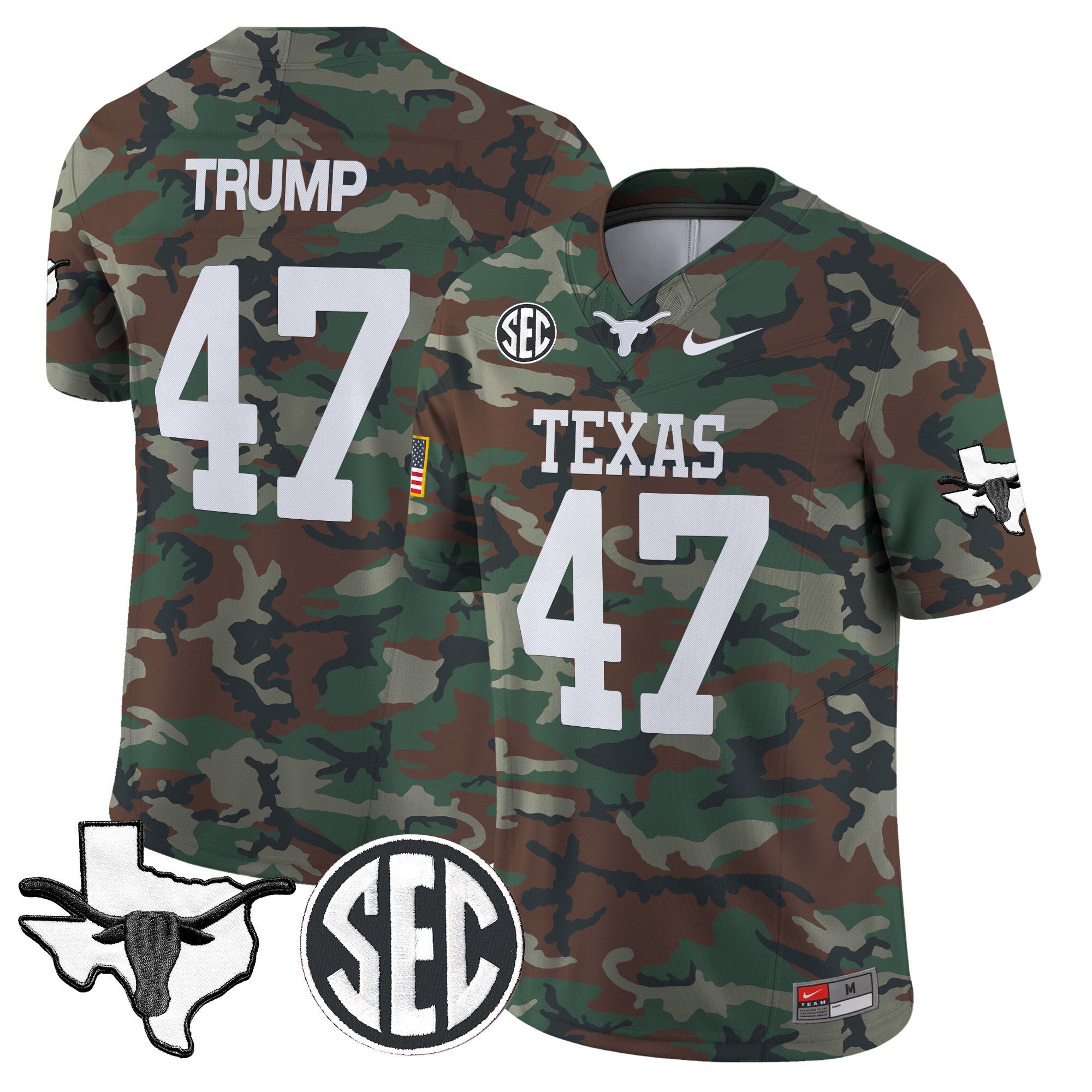 Texas Longhorns 2024 Military Vapor Limited Jersey V2 - All Stitched