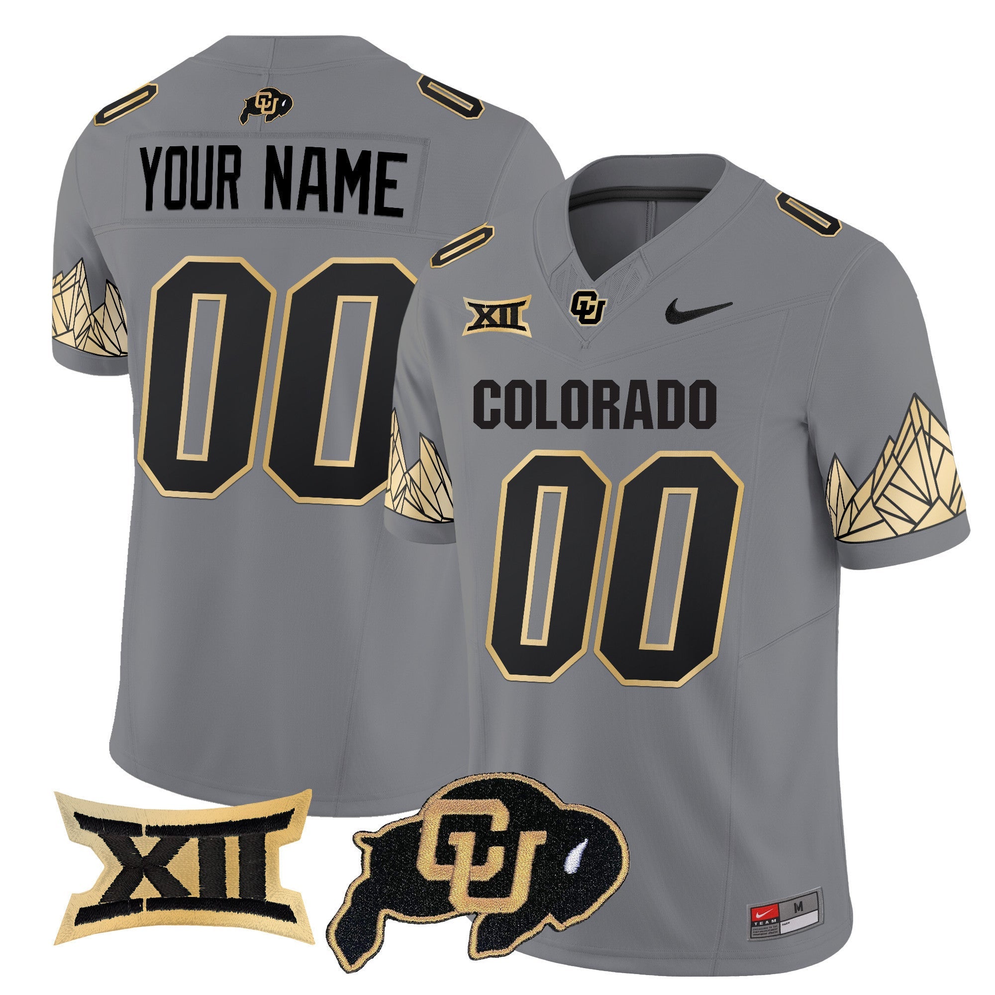 Colorado Buffaloes Vapor Limited Custom Jersey V4 - Big 12 XII Patch - All Stitched