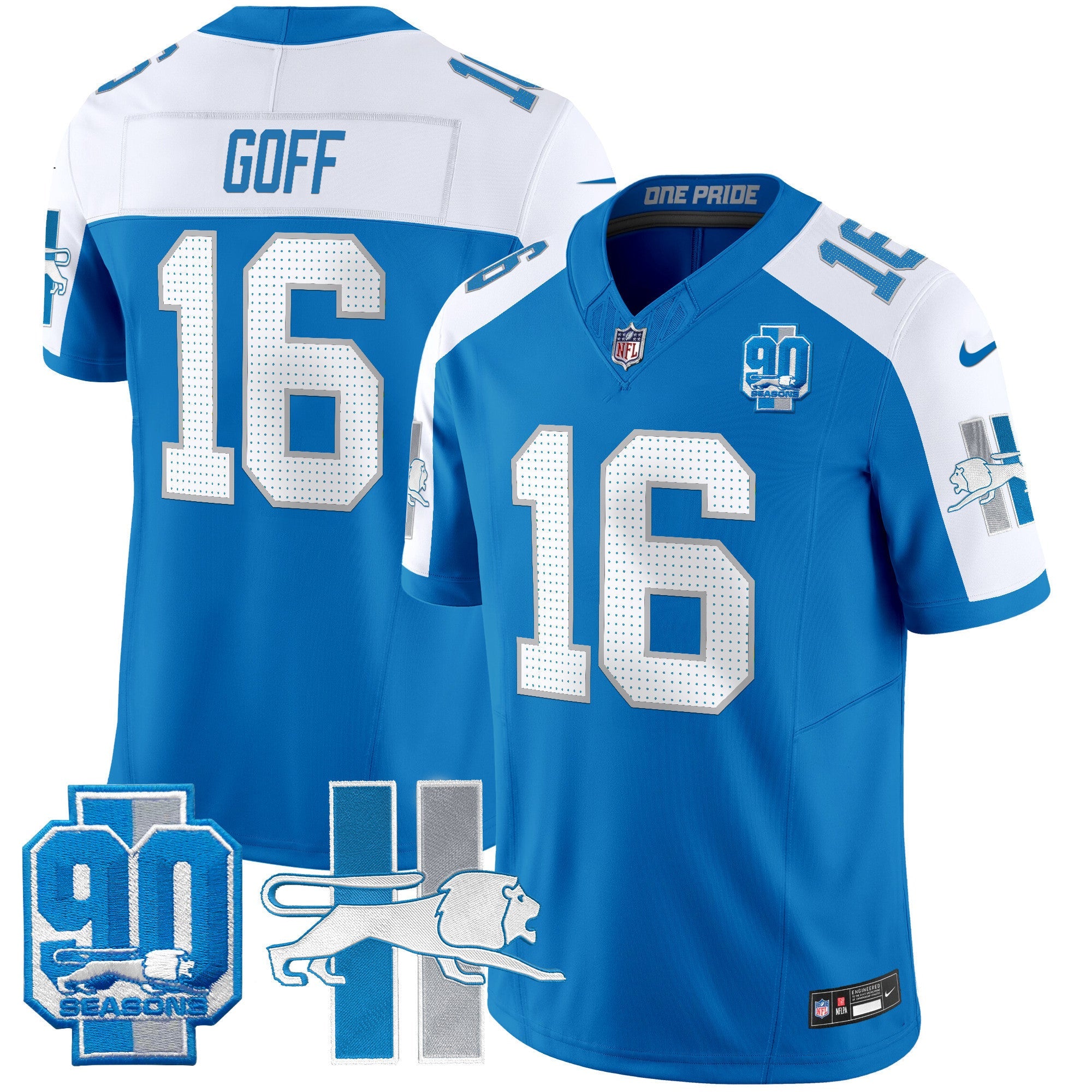 Men's Detroit Lion 1946 Throwback Vapor Limited Jersey - All Stitched
