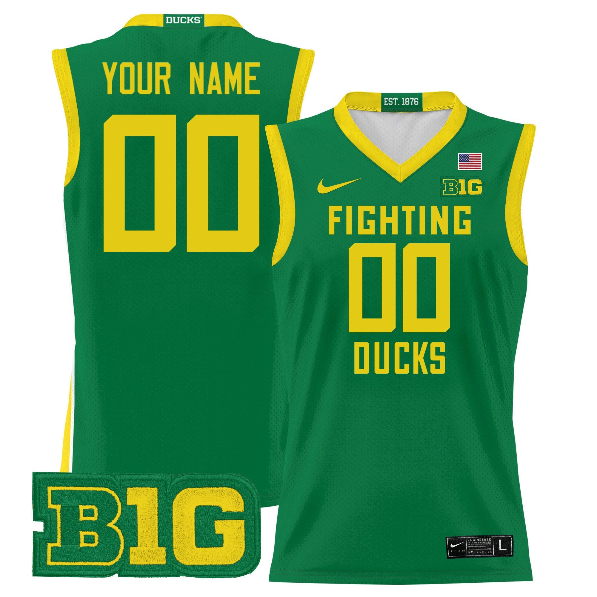 Oregon Ducks 2024 Lightweight Basketball Custom Jersey - All Stitched
