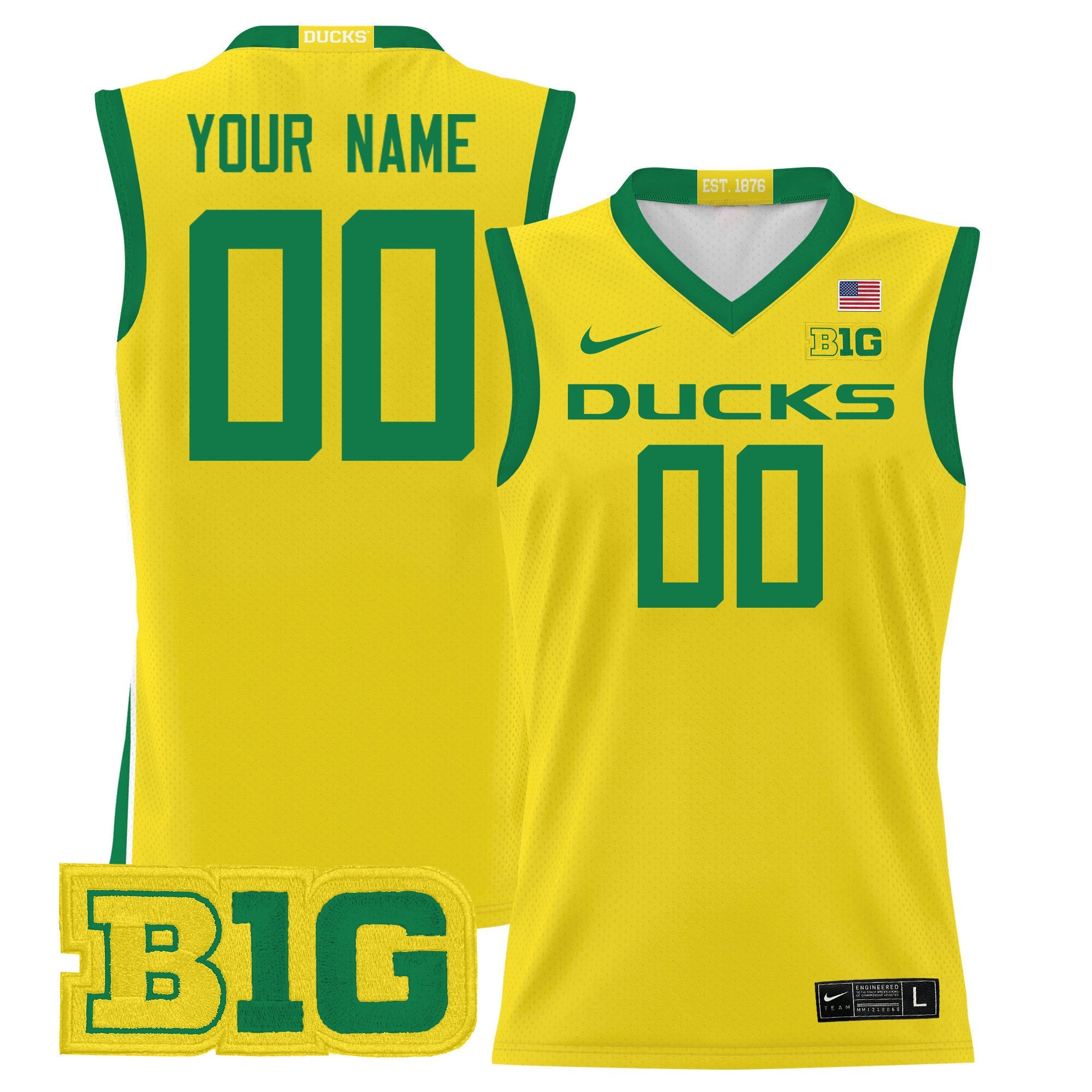 Oregon Ducks 2024 Lightweight Basketball Custom Jersey - All Stitched