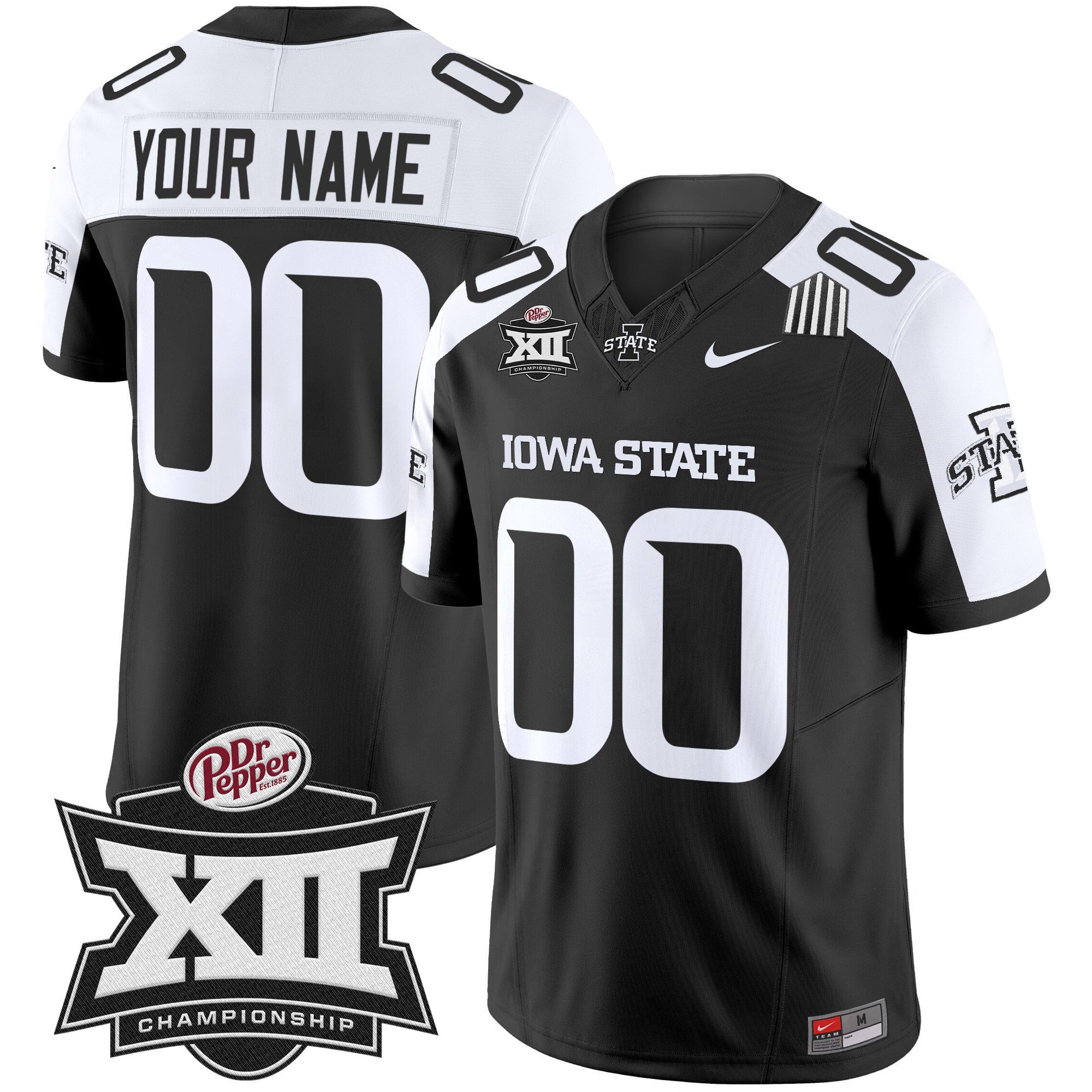 Iowa State 2024 Big 12 Championship Patch Vapor Limited Custom Jersey - All Stitched