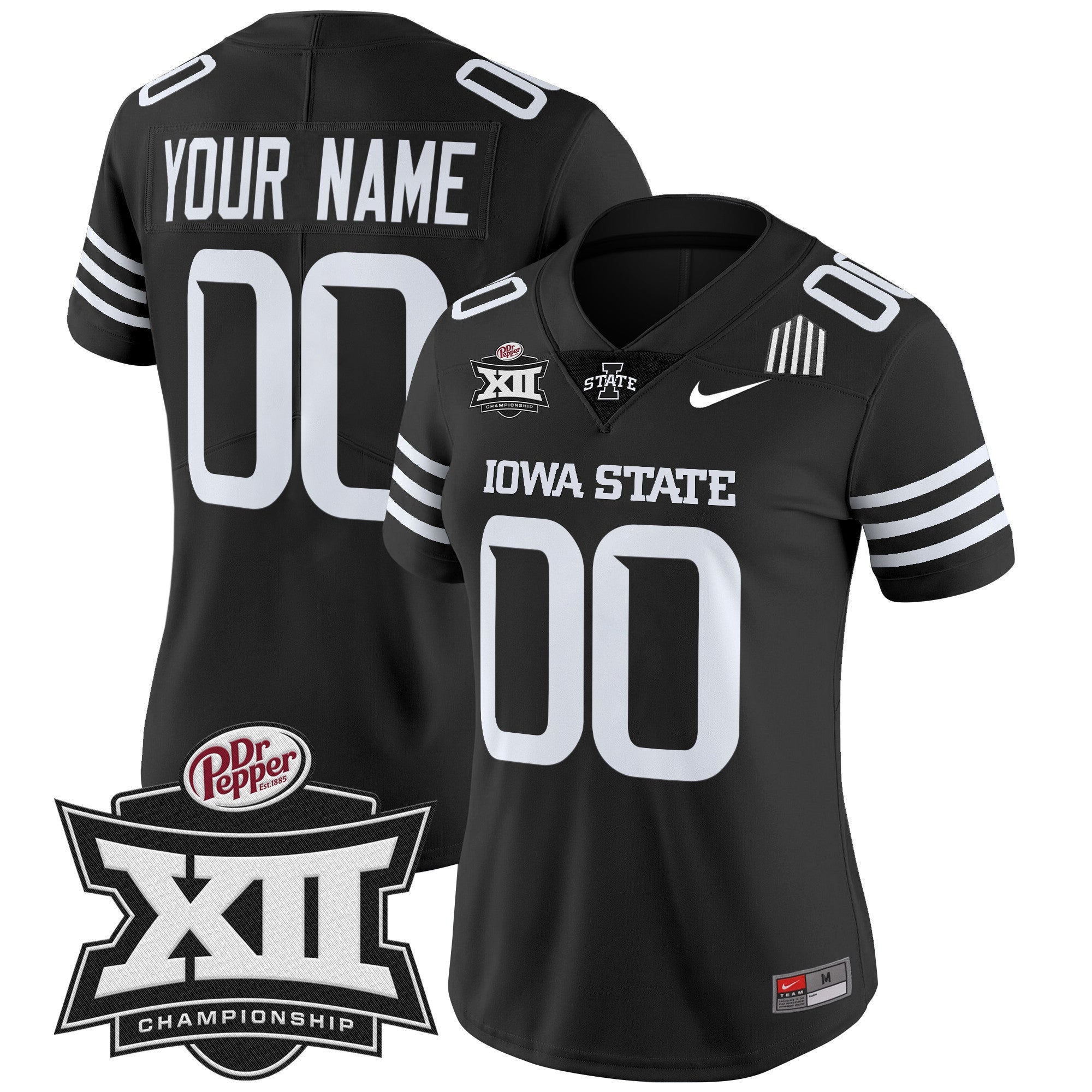 Iowa State 2024 Big 12 Championship Patch Vapor Limited Custom Jersey - All Stitched