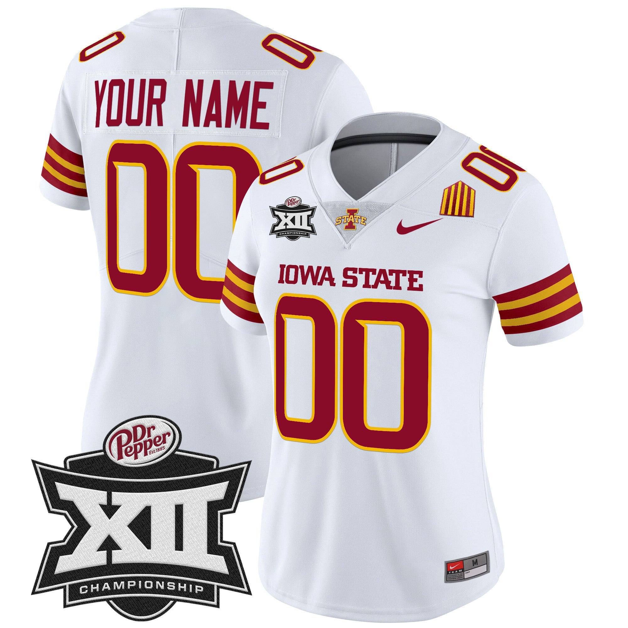 Iowa State 2024 Big 12 Championship Patch Vapor Limited Custom Jersey - All Stitched