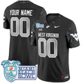 West Virginia Mountaineers 2025 Miami Beach Bowl Patch Vapor Limited Custom Jersey - All Stitched
