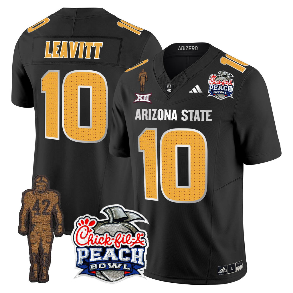 Men's Sun Devils Pat Tillman & Peach Bowl Patch Vapor Limited Jersey V2 - All Stitched