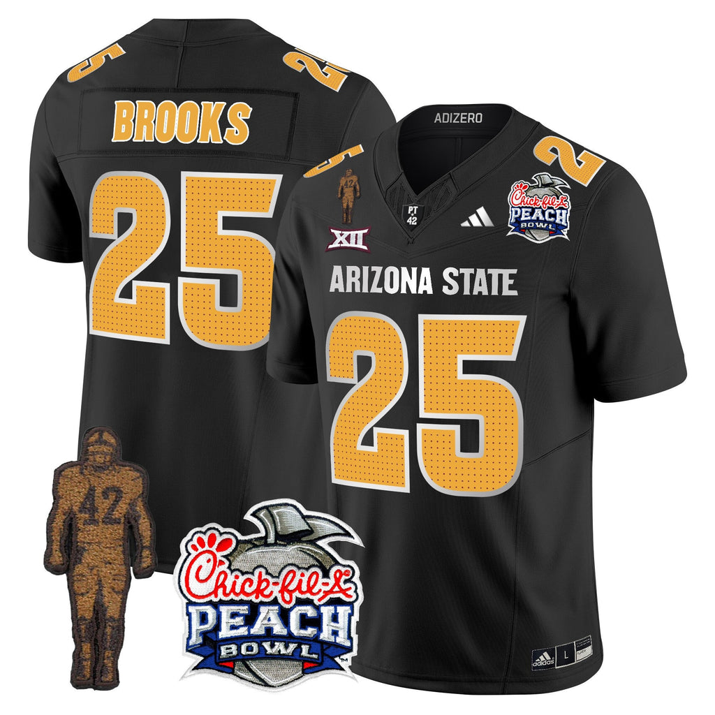 Men's Sun Devils Pat Tillman & Peach Bowl Patch Vapor Limited Jersey V2 - All Stitched