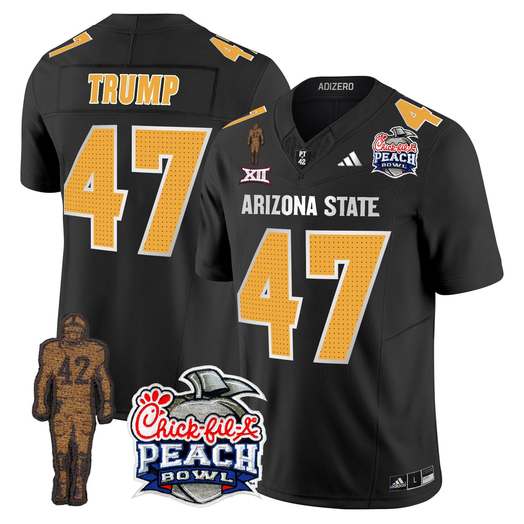 Men's Sun Devils Pat Tillman & Peach Bowl Patch Vapor Limited Jersey V2 - All Stitched