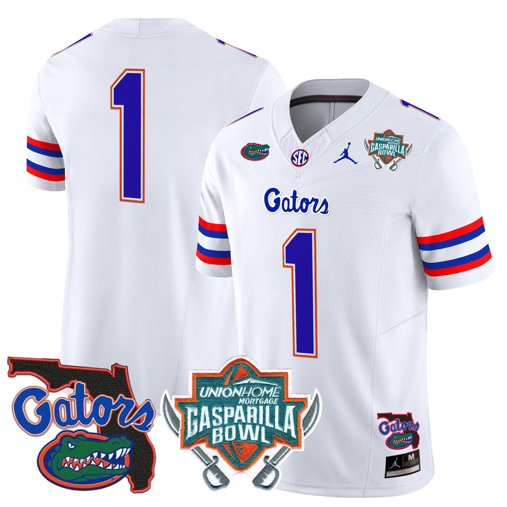 Men's Florida Gators 2025 Gasparilla Bowl Patch Vapor Limited Jersey - All Stitched