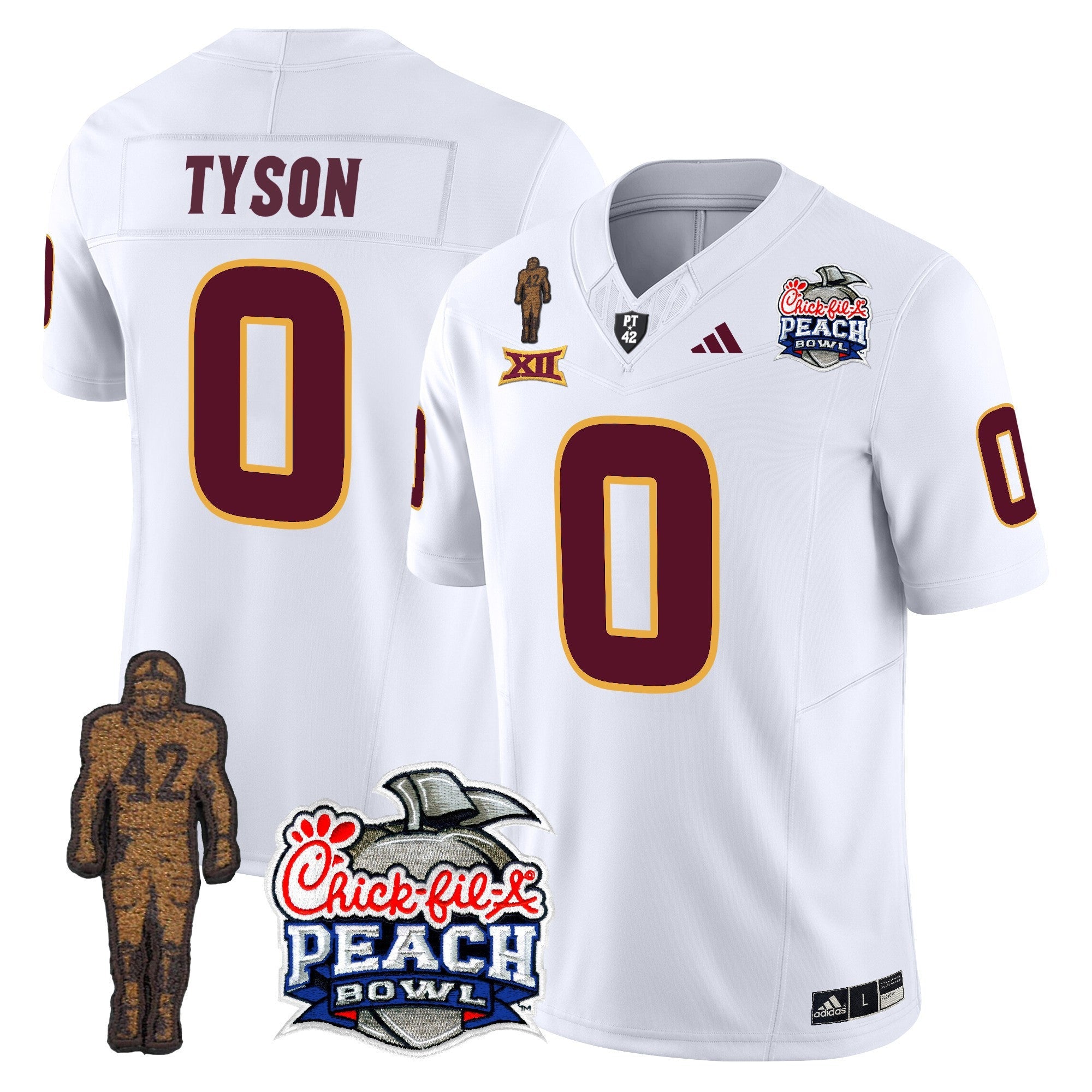Men's Sun Devils Pat Tillman & Peach Bowl Patch Vapor Limited Jersey - All Stitched