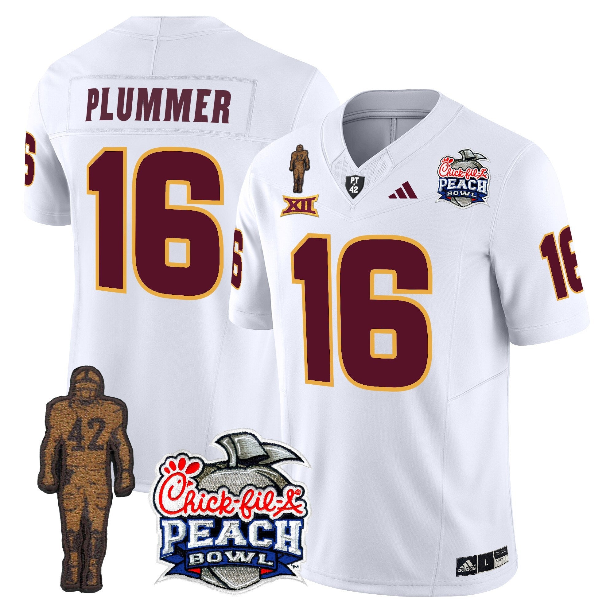Men's Sun Devils Pat Tillman & Peach Bowl Patch Vapor Limited Jersey - All Stitched