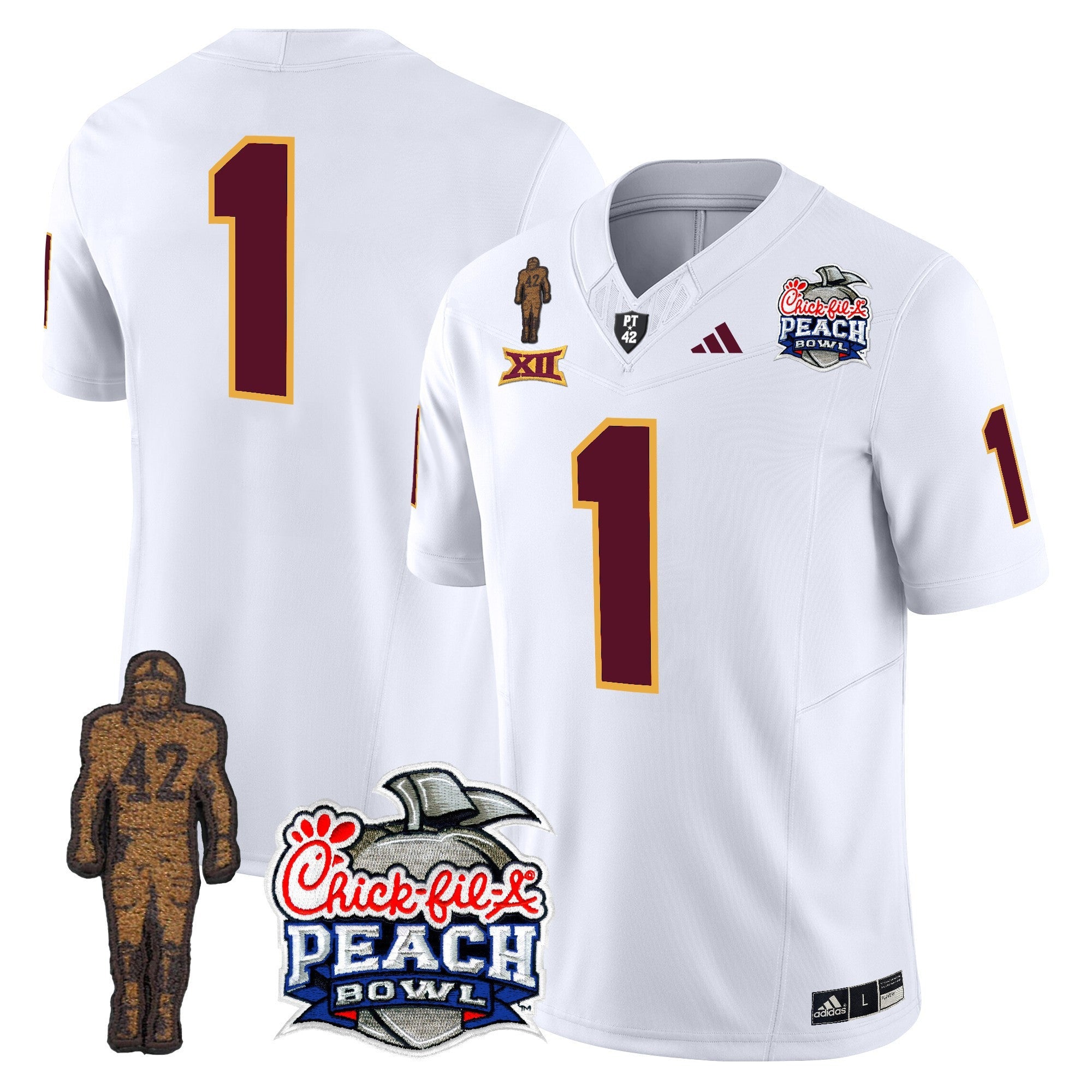 Men's Sun Devils Pat Tillman & Peach Bowl Patch Vapor Limited Jersey - All Stitched