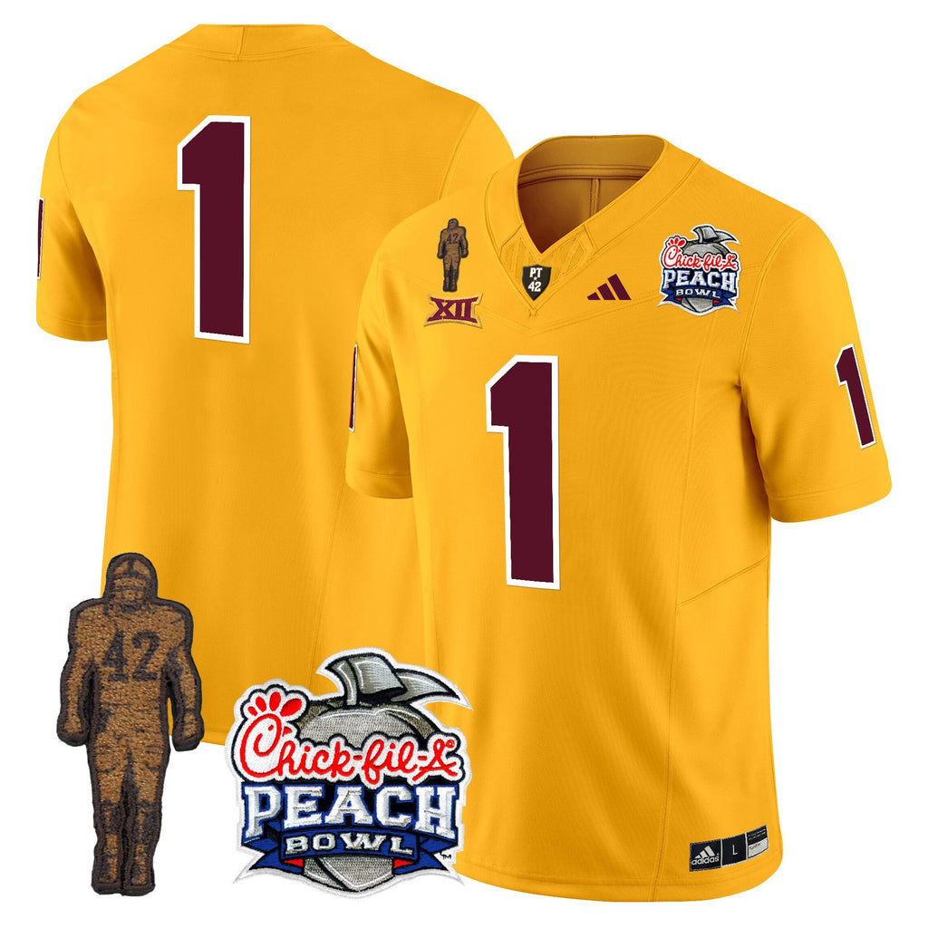 Men's Sun Devils Pat Tillman & Peach Bowl Patch Vapor Limited Jersey - All Stitched