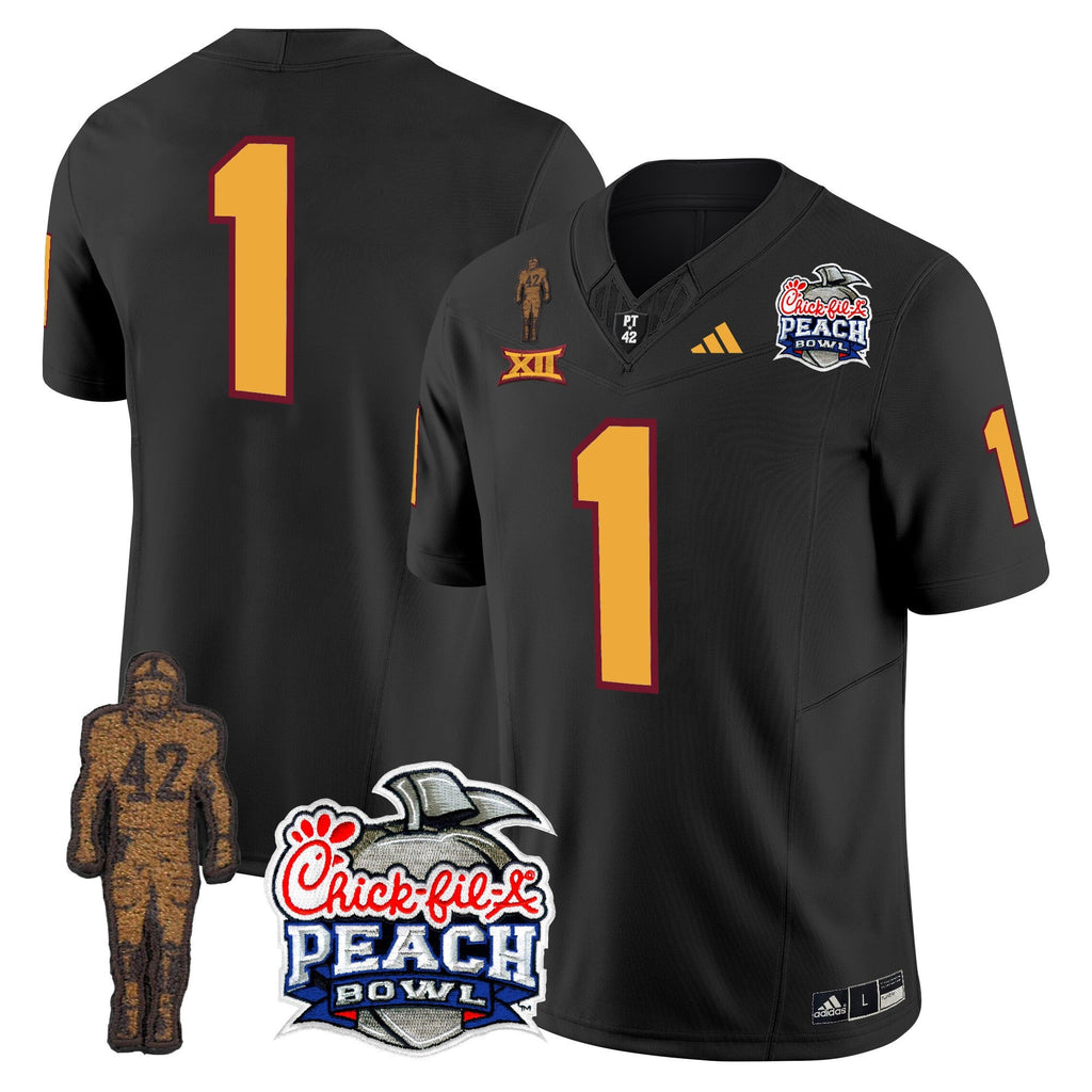 Men's Sun Devils Pat Tillman & Peach Bowl Patch Vapor Limited Jersey - All Stitched