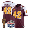 Men's Sun Devils Pat Tillman & Peach Bowl Patch Vapor Limited Jersey - All Stitched