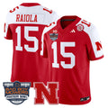 Men's Nebraska Cornhuskers 2025 Pinstripe Bowl Patch Vapor Limited Jersey - All Stitched