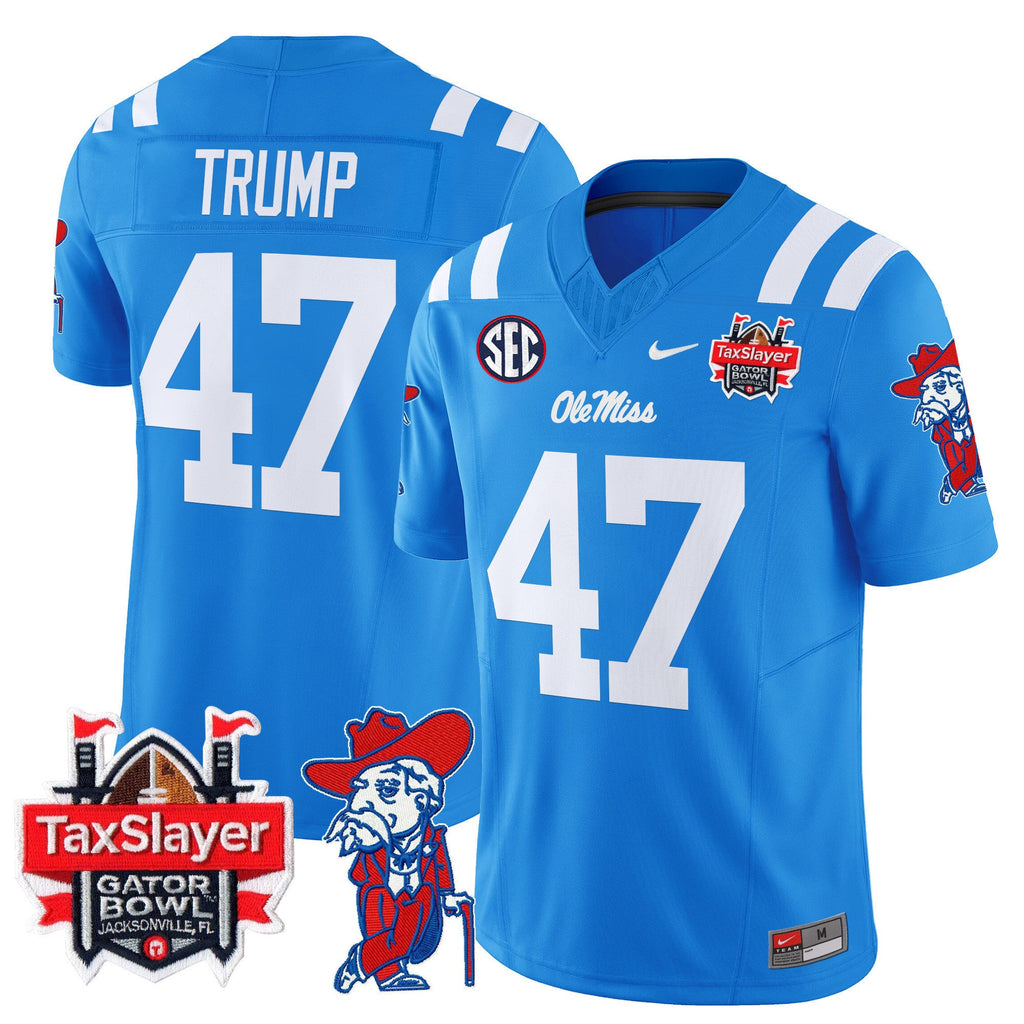 Men's Ole Miss Rebels 2025 Gator Bowl Patch Vapor Limited Jersey - All Stitched