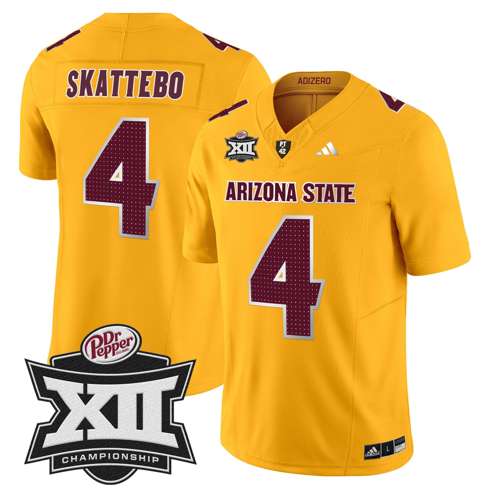 Men's Sun Devils 2024 Big 12 Championship Patch Vapor Limited Jersey V2 - All Stitched