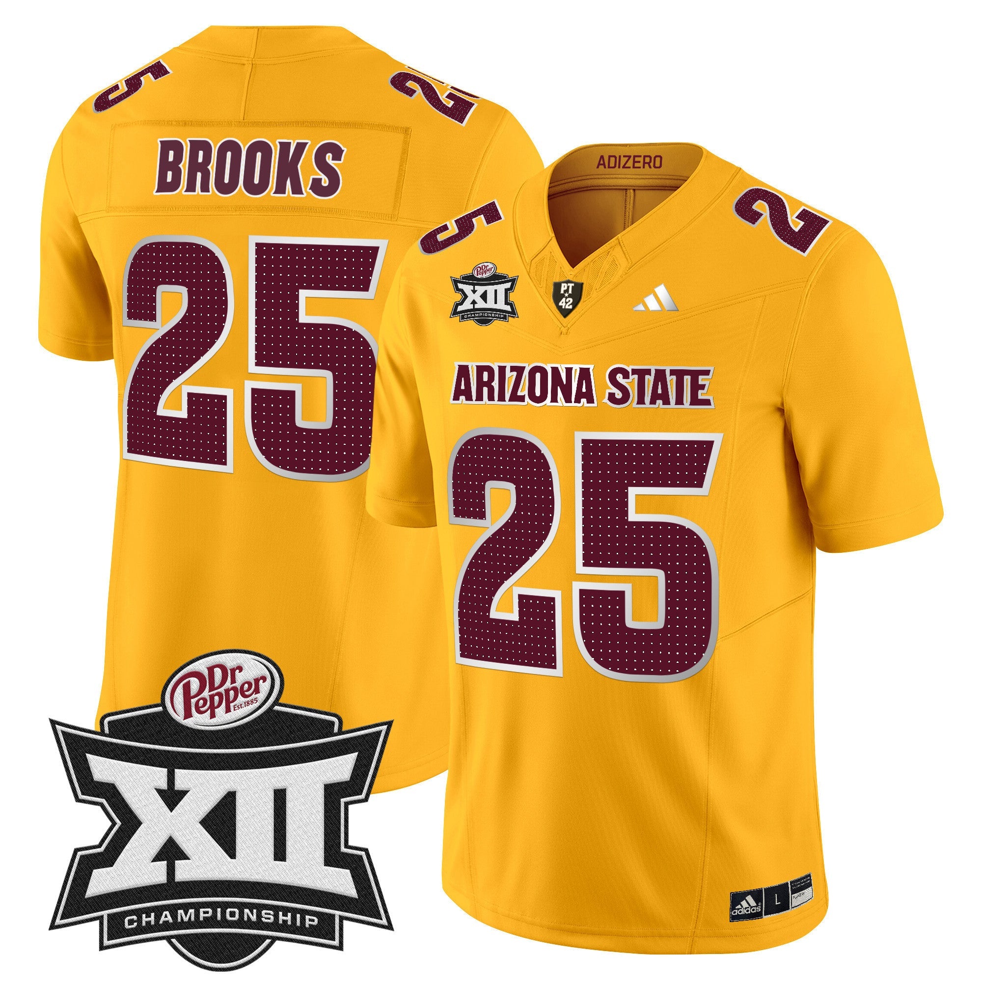 Men's Sun Devils 2024 Big 12 Championship Patch Vapor Limited Jersey V2 - All Stitched