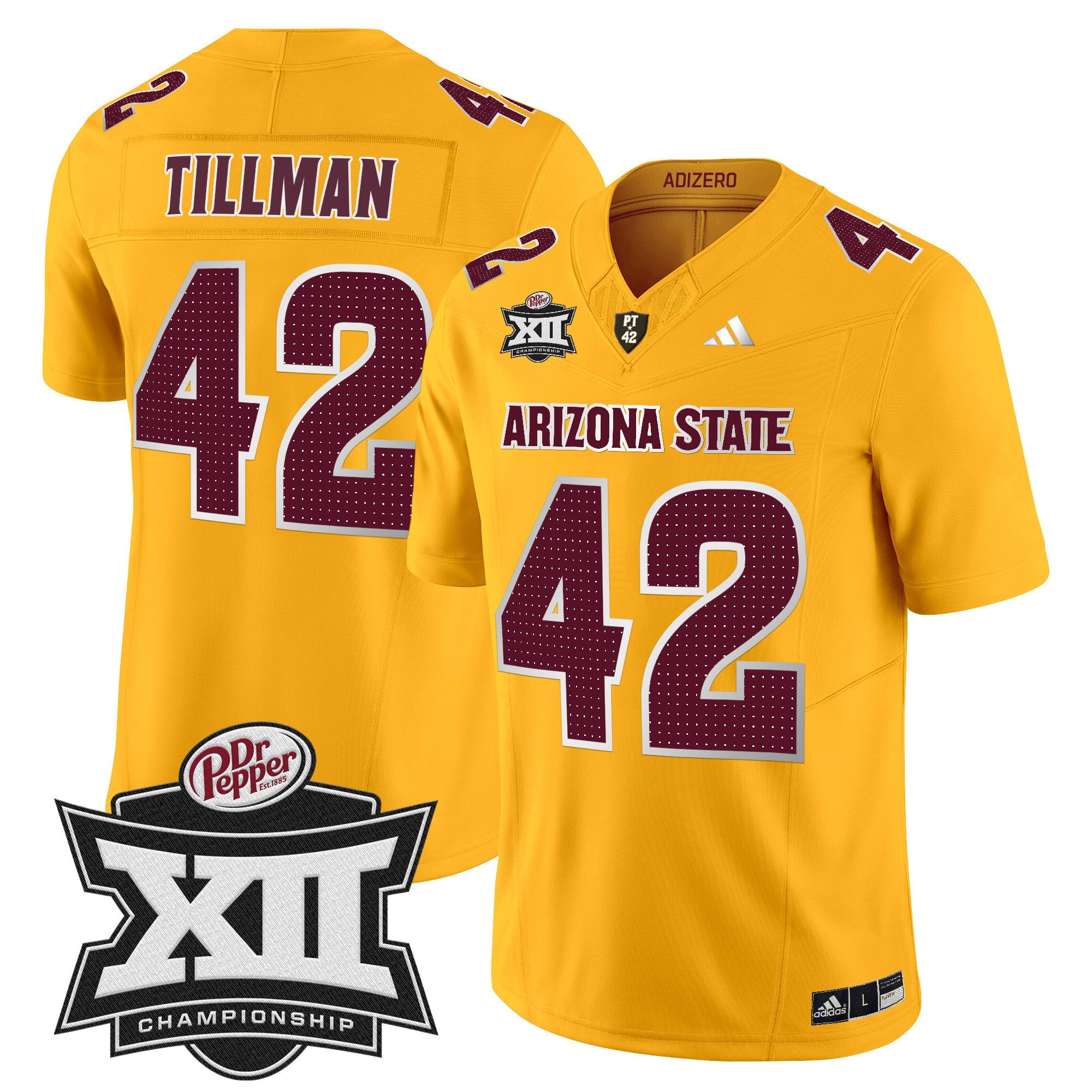 Men's Sun Devils 2024 Big 12 Championship Patch Vapor Limited Jersey V2 - All Stitched