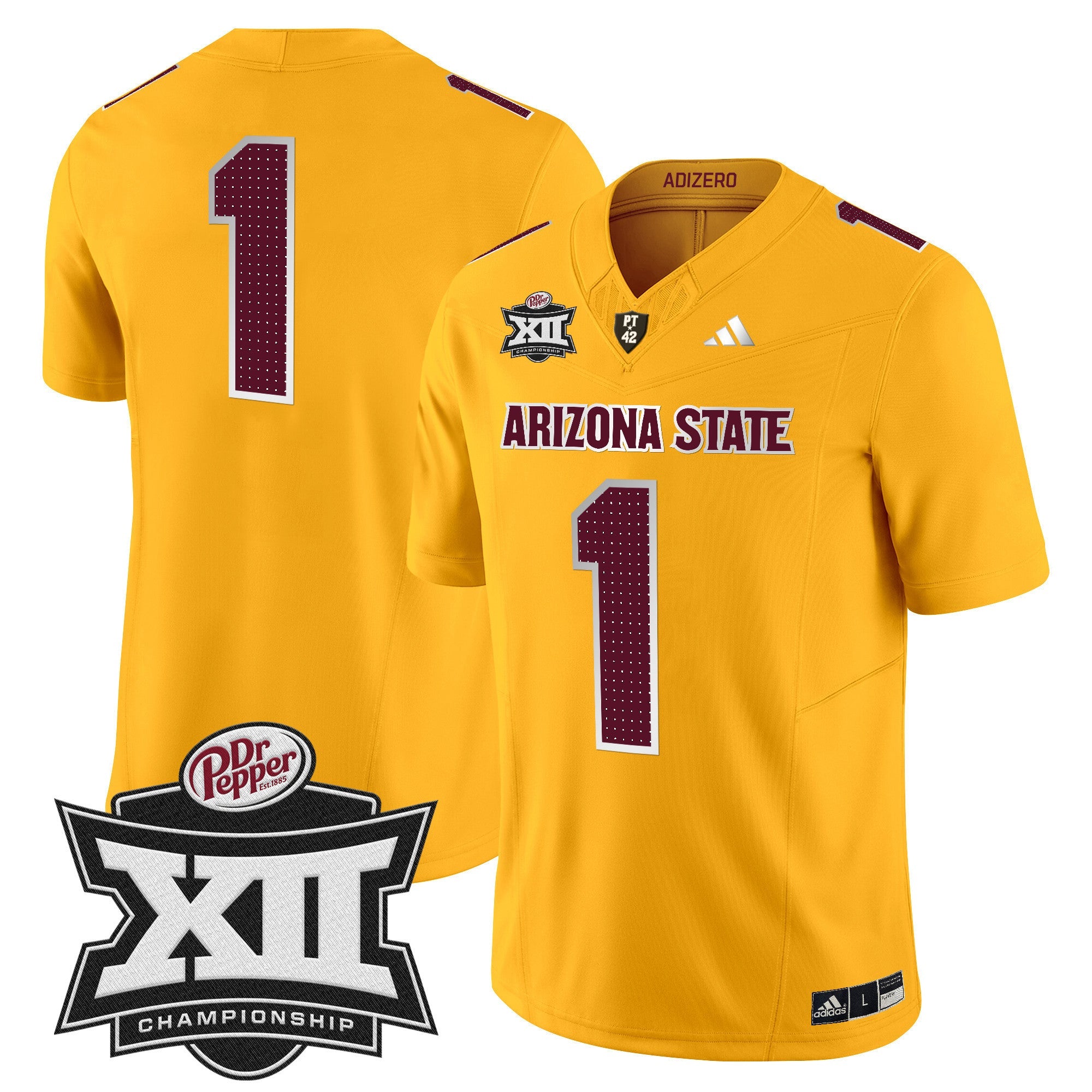 Men's Sun Devils 2024 Big 12 Championship Patch Vapor Limited Jersey V2 - All Stitched