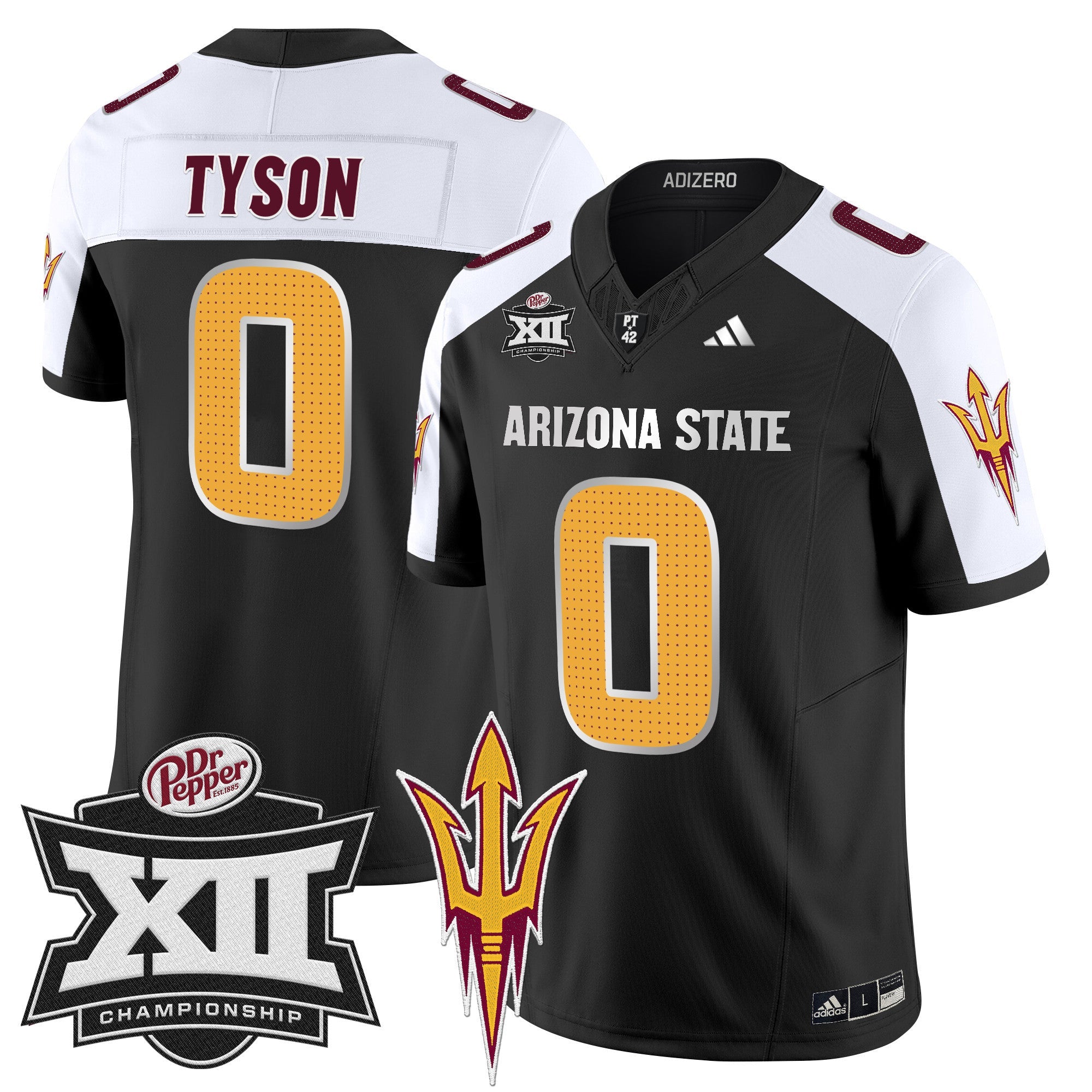 Men's Sun Devils 2024 Big 12 Championship Patch Vapor Limited Jersey V2 - All Stitched