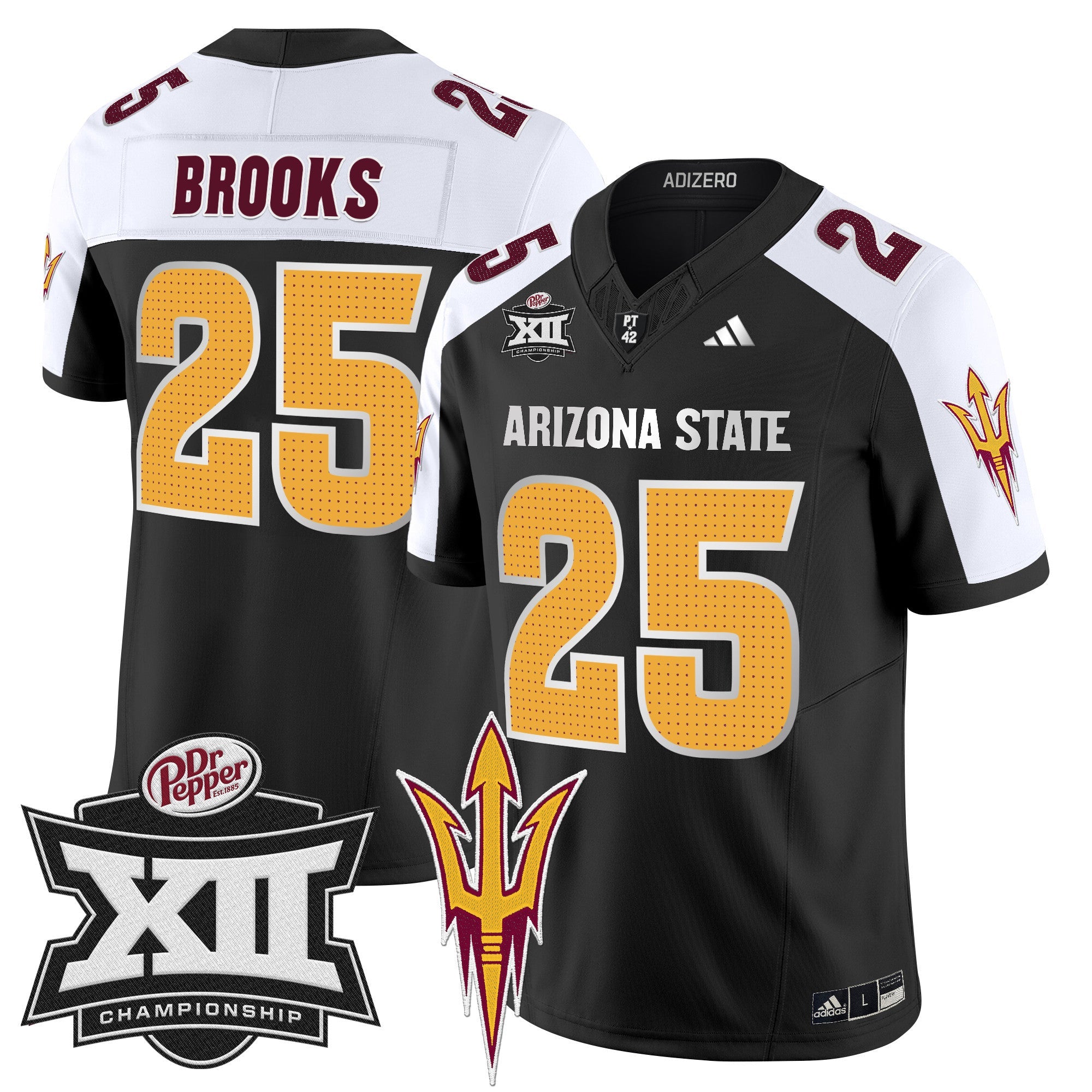 Men's Sun Devils 2024 Big 12 Championship Patch Vapor Limited Jersey V2 - All Stitched