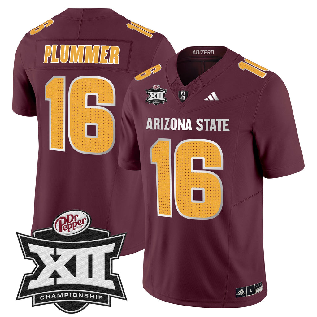 Men's Sun Devils 2024 Big 12 Championship Patch Vapor Limited Jersey V2 - All Stitched