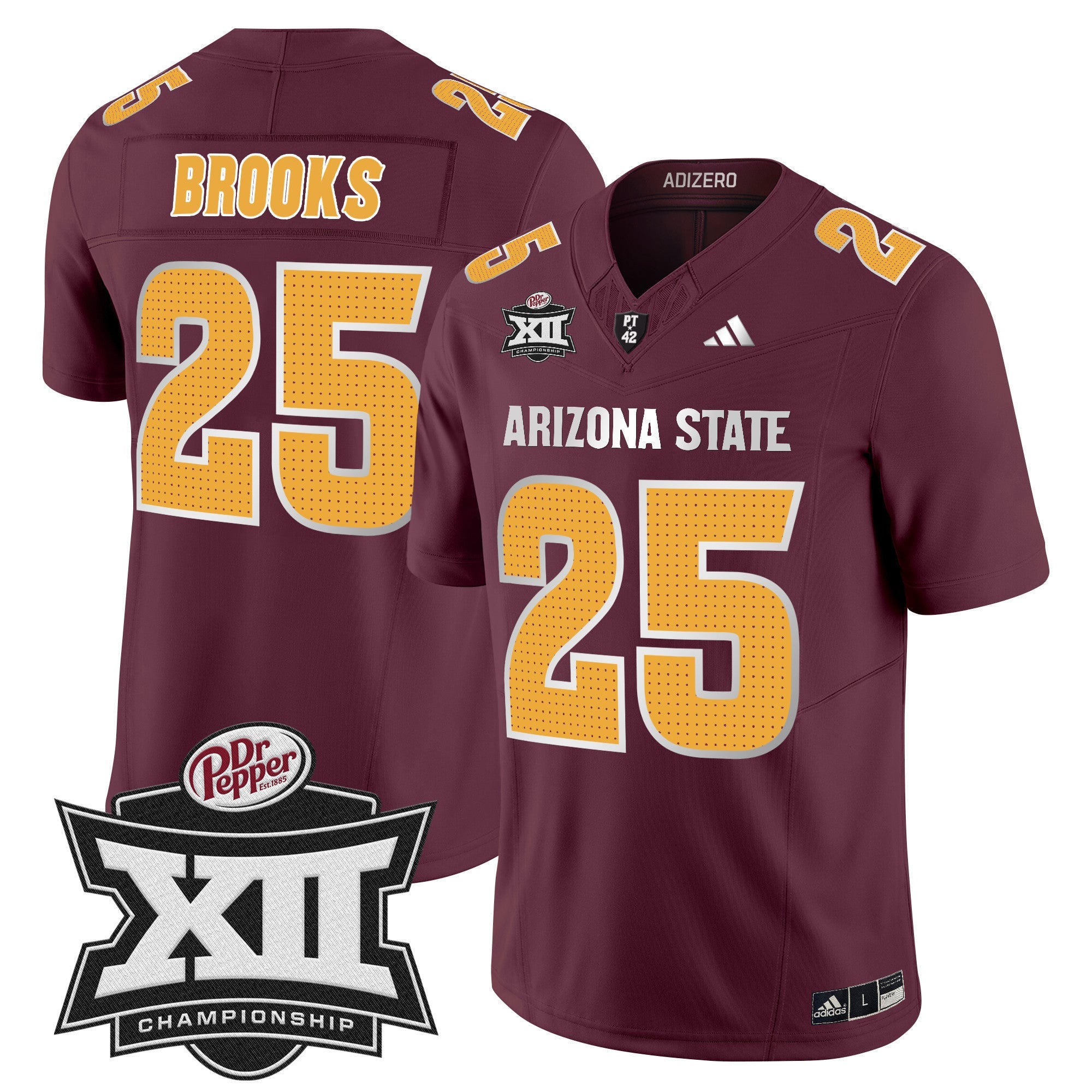 Men's Sun Devils 2024 Big 12 Championship Patch Vapor Limited Jersey V2 - All Stitched