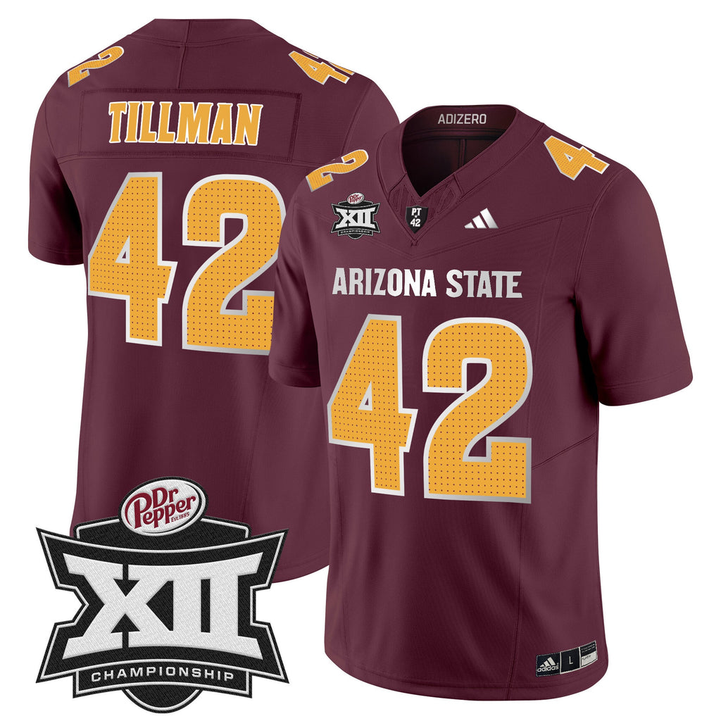 Men's Sun Devils 2024 Big 12 Championship Patch Vapor Limited Jersey V2 - All Stitched