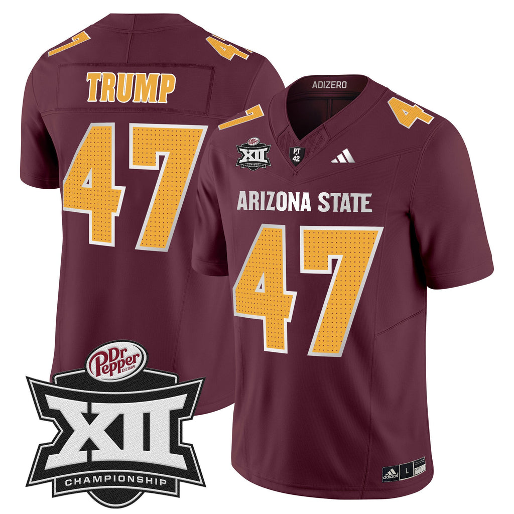 Men's Sun Devils 2024 Big 12 Championship Patch Vapor Limited Jersey V2 - All Stitched
