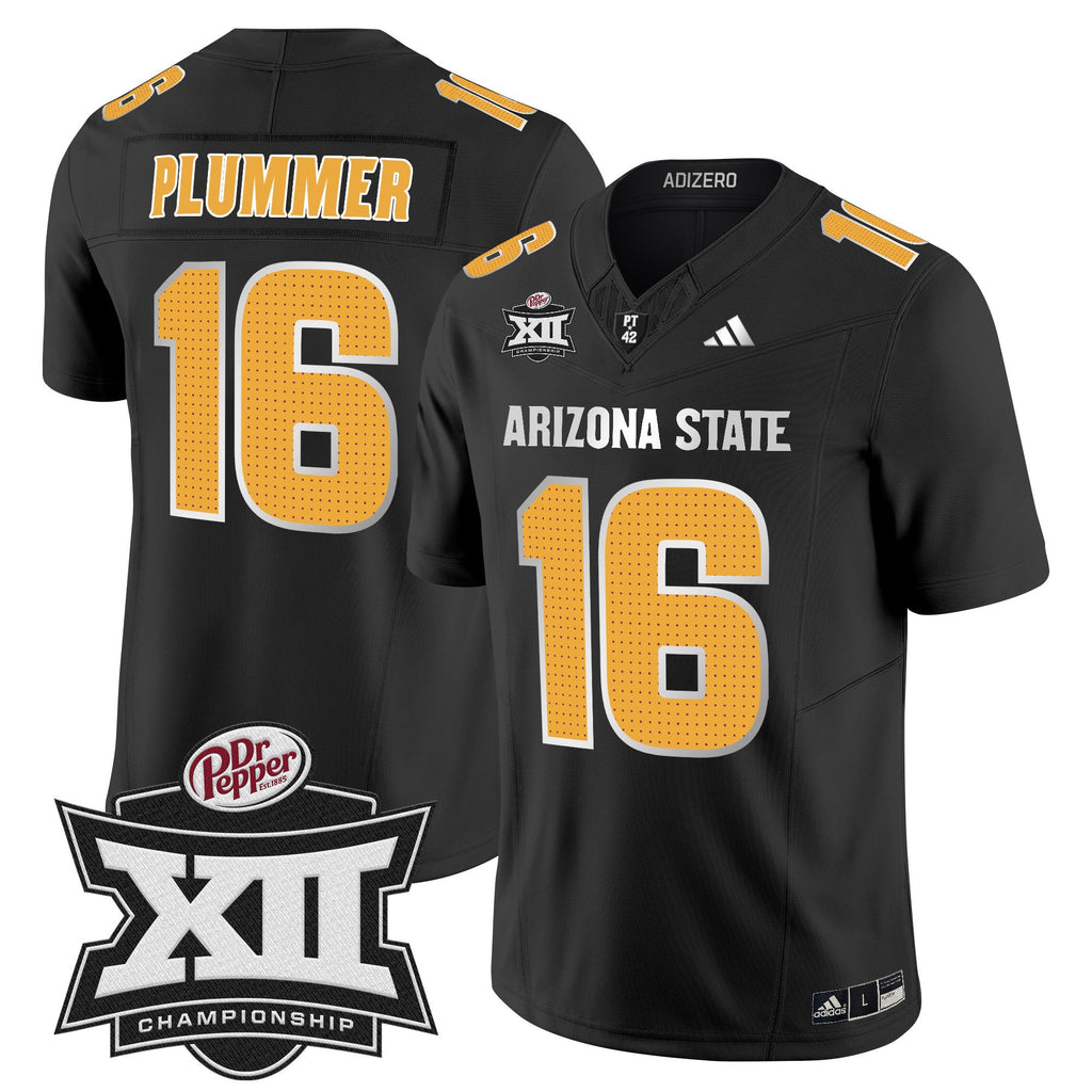 Men's Sun Devils 2024 Big 12 Championship Patch Vapor Limited Jersey V2 - All Stitched