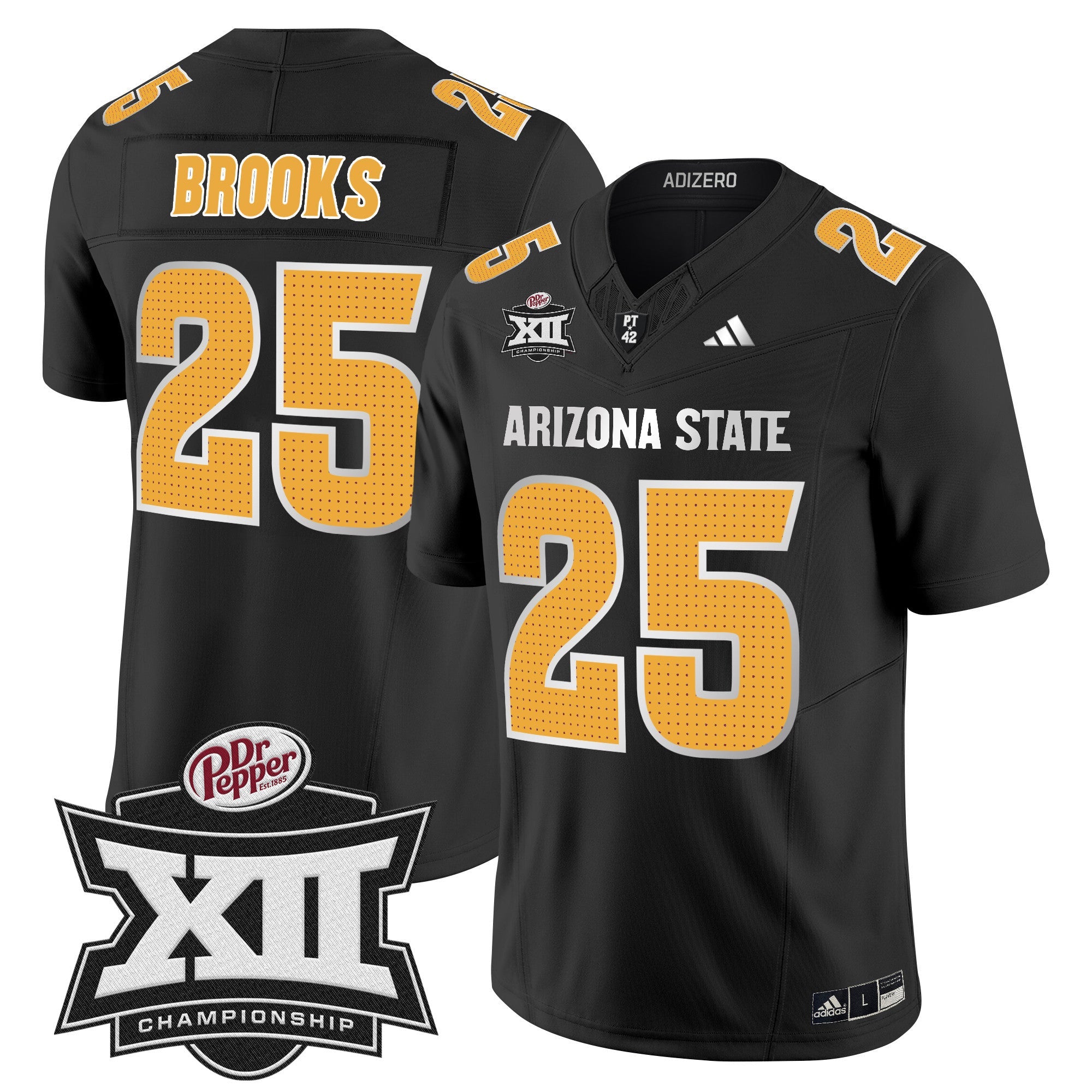 Men's Sun Devils 2024 Big 12 Championship Patch Vapor Limited Jersey V2 - All Stitched
