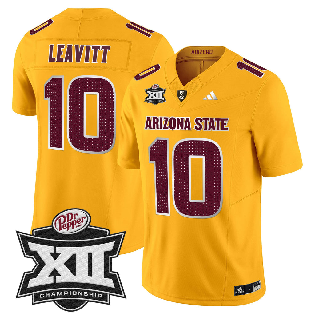 Men's Sun Devils 2024 Big 12 Championship Patch Vapor Limited Jersey V2 - All Stitched