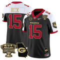 Men's Georgia Bulldogs 2025 Sugar Bowl & Georgia Map Patch Vapor Limited Jersey - All Stitched