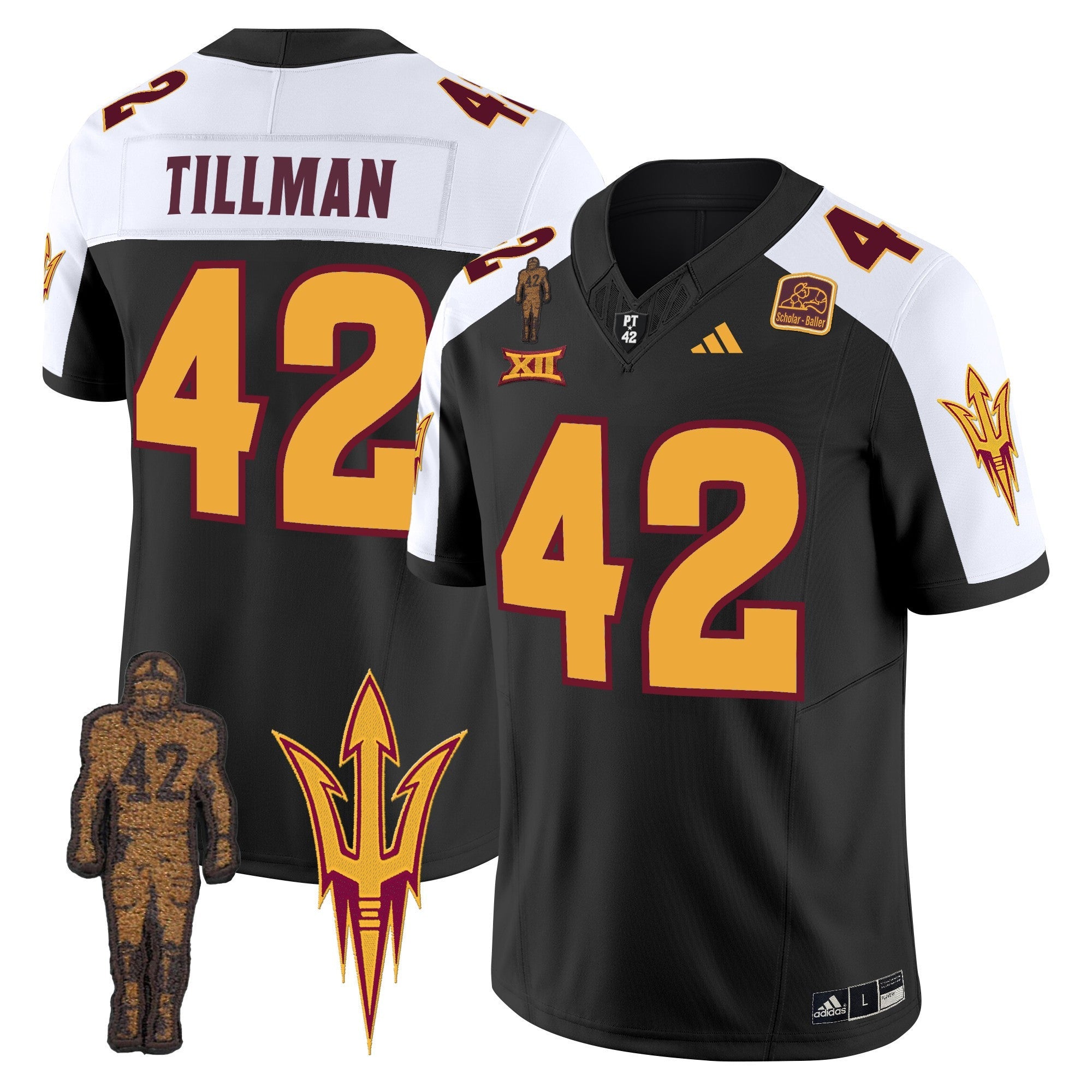 Men's Arizona State Sun Devils 2024 Pat Tillman Honoring Patch Vapor Limited Jersey - All Stitched
