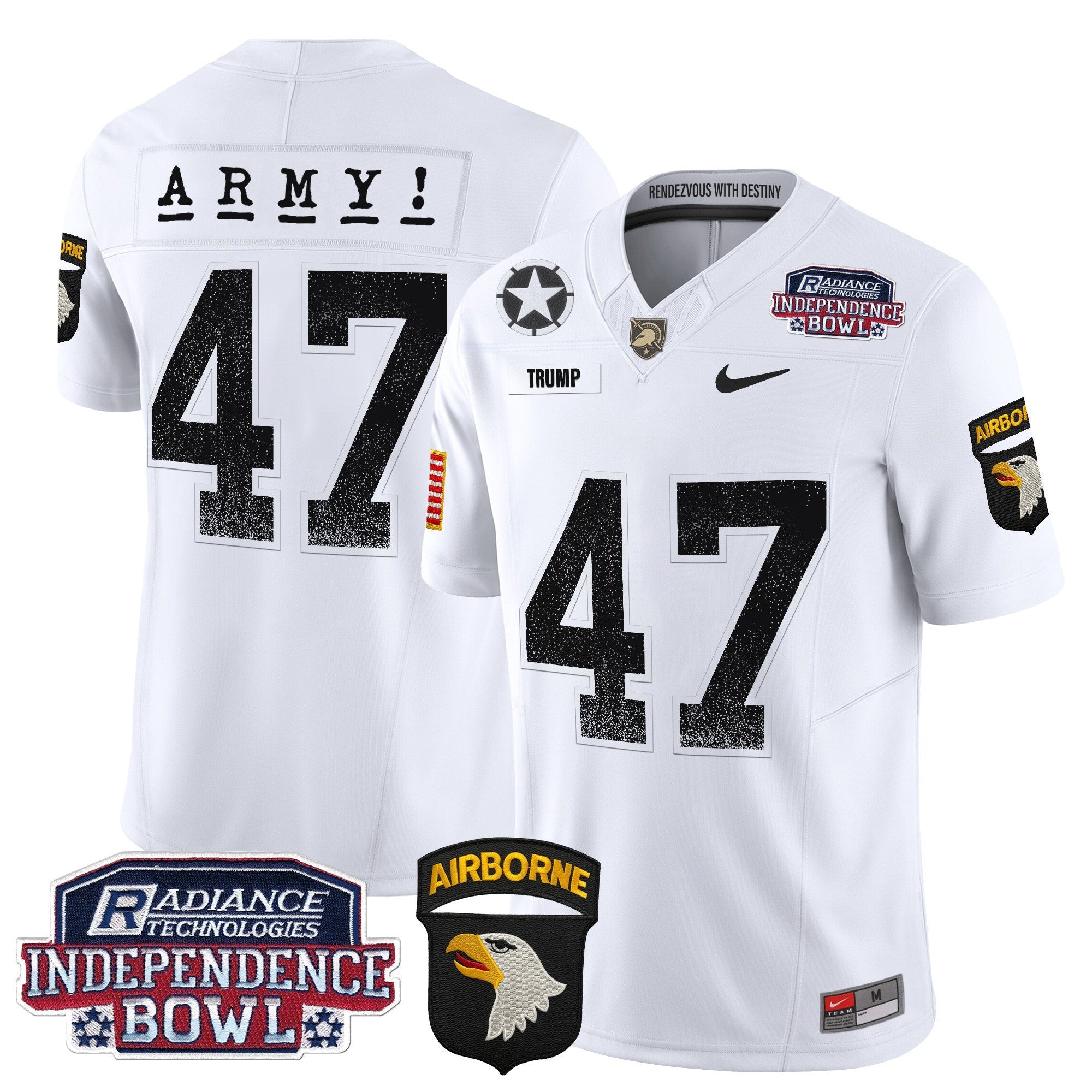 Men's Army Black Knights Independence Bowl Patch 2024 Vapor Limited Jersey - All Stitched