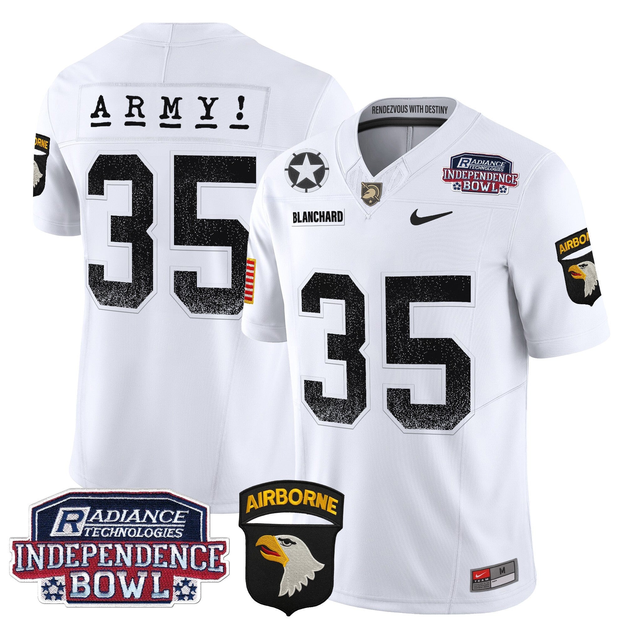 Men's Army Black Knights Independence Bowl Patch 2024 Vapor Limited Jersey - All Stitched