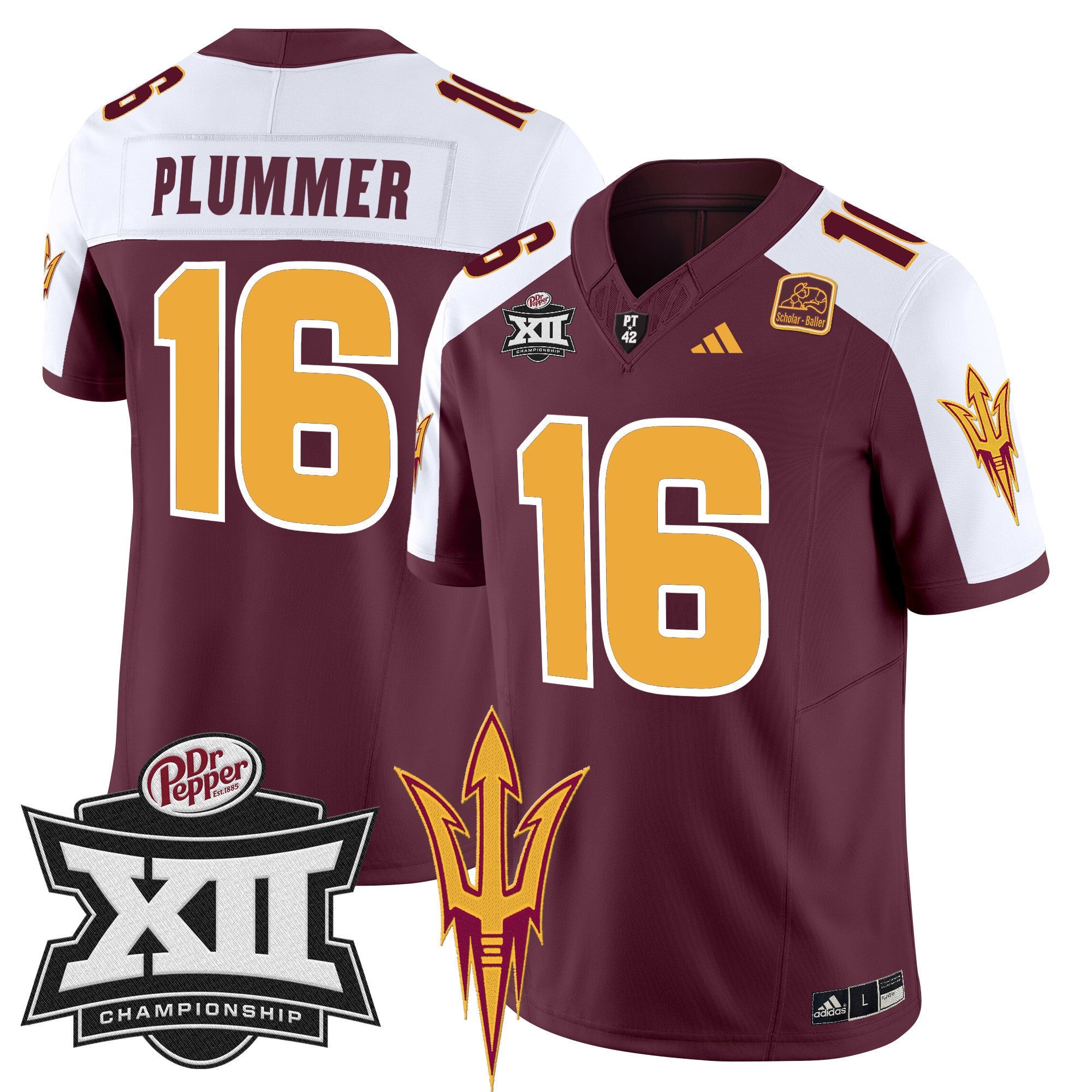 Men's Sun Devils 2024 Big 12 Championship Patch Vapor Limited Jersey - All Stitched