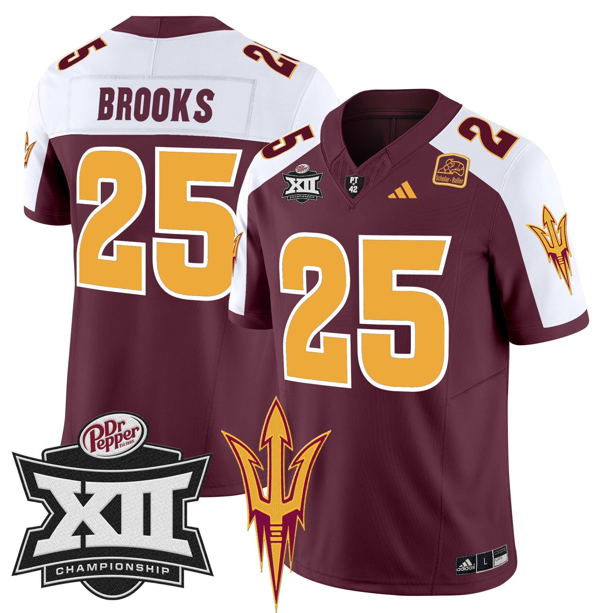 Men's Sun Devils 2024 Big 12 Championship Patch Vapor Limited Jersey - All Stitched