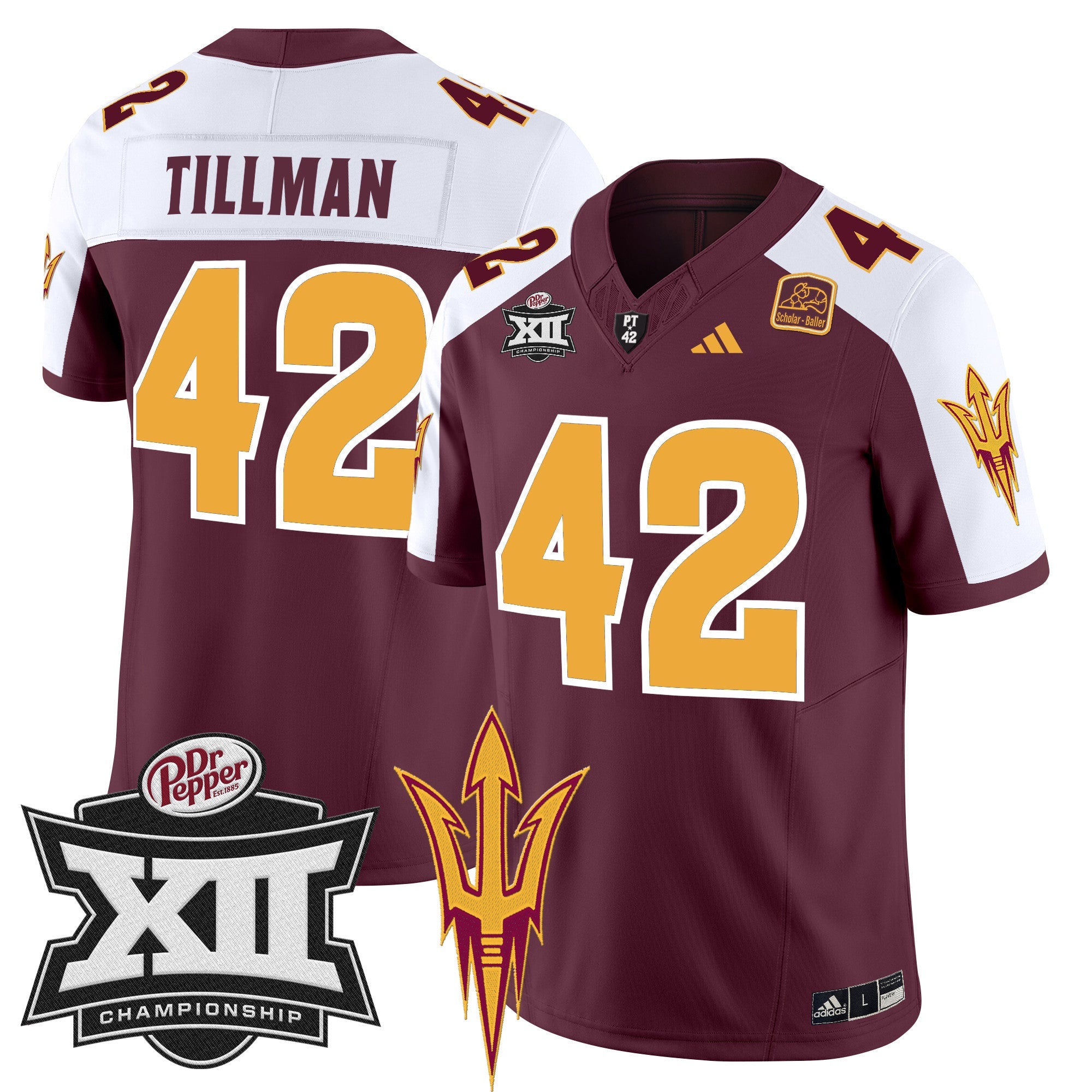 Men's Sun Devils 2024 Big 12 Championship Patch Vapor Limited Jersey - All Stitched