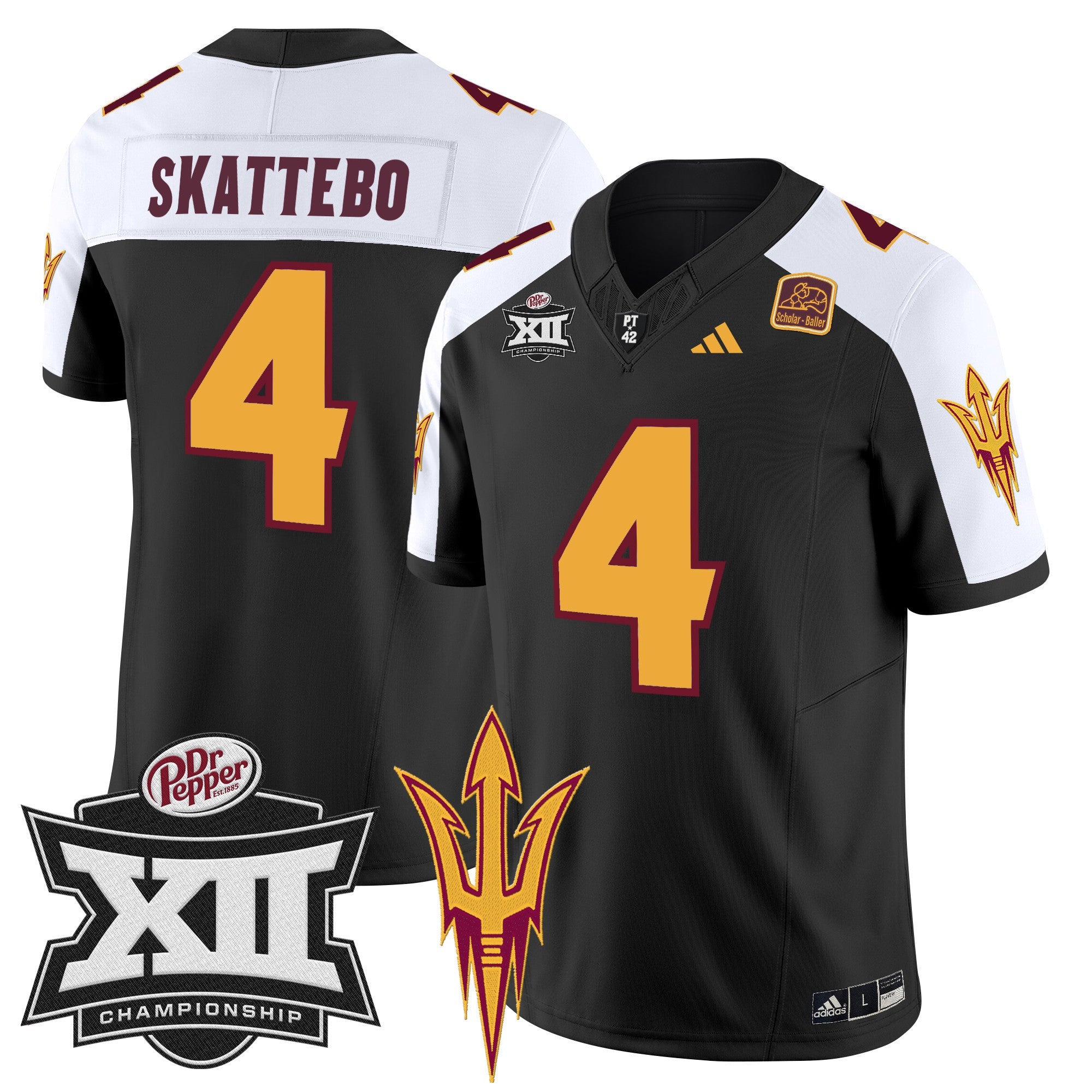 Men's Sun Devils 2024 Big 12 Championship Patch Vapor Limited Jersey - All Stitched