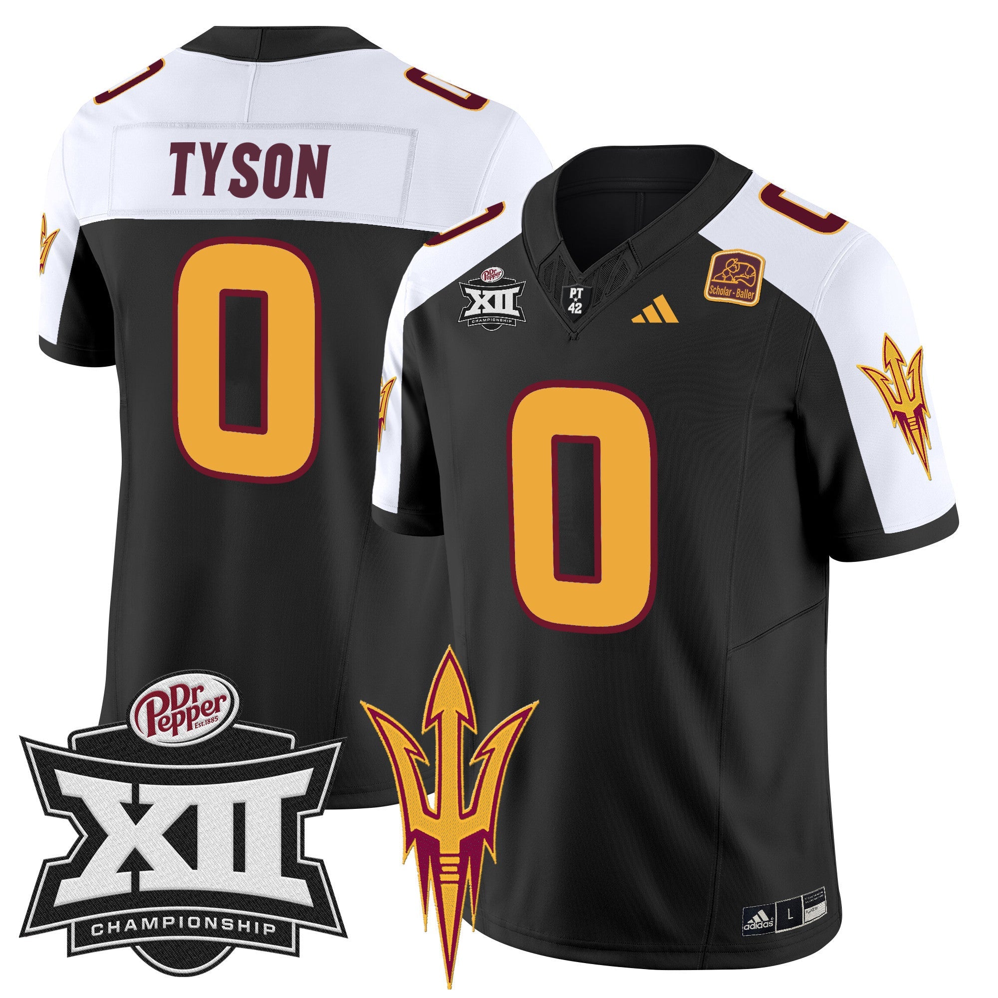 Men's Sun Devils 2024 Big 12 Championship Patch Vapor Limited Jersey - All Stitched