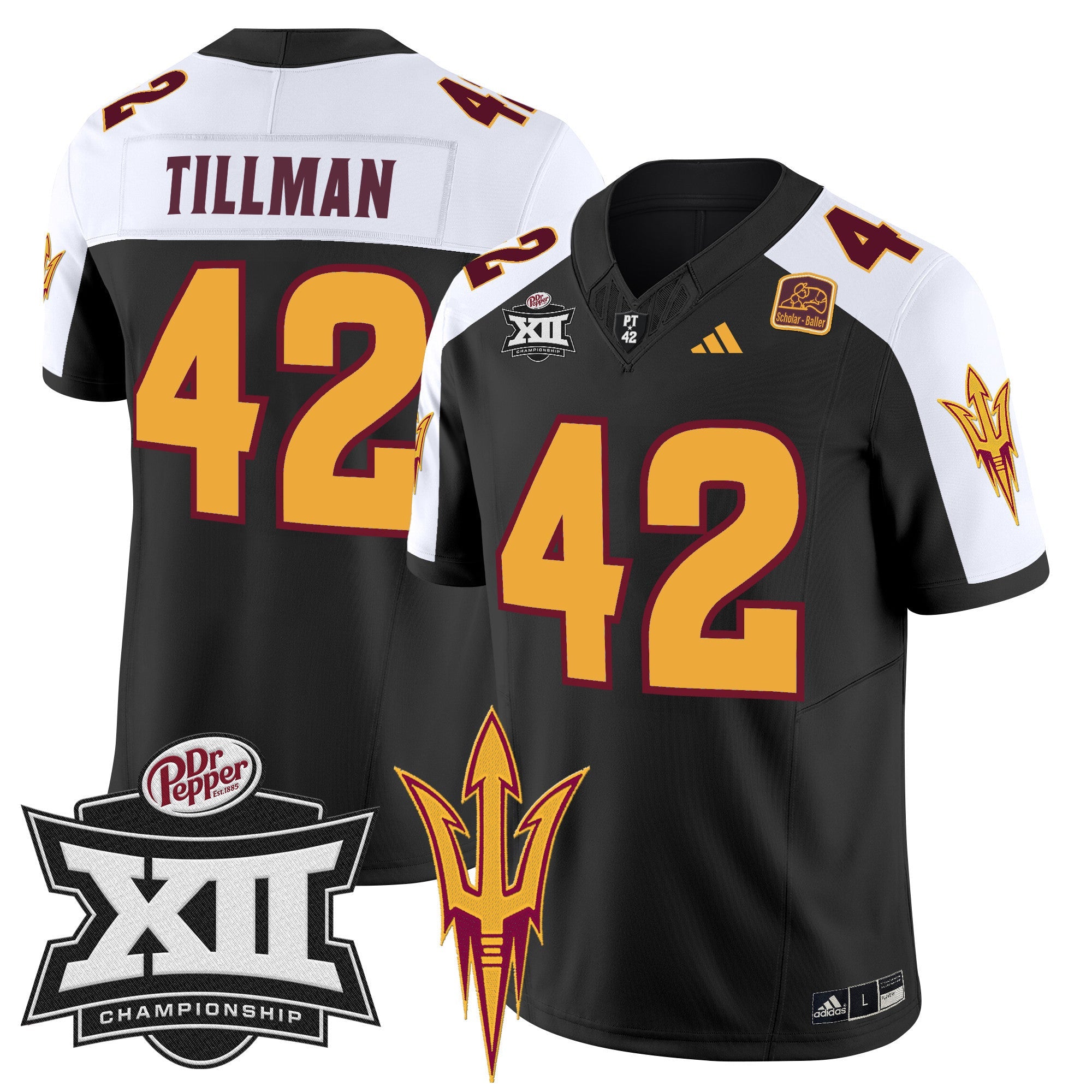 Men's Sun Devils 2024 Big 12 Championship Patch Vapor Limited Jersey - All Stitched