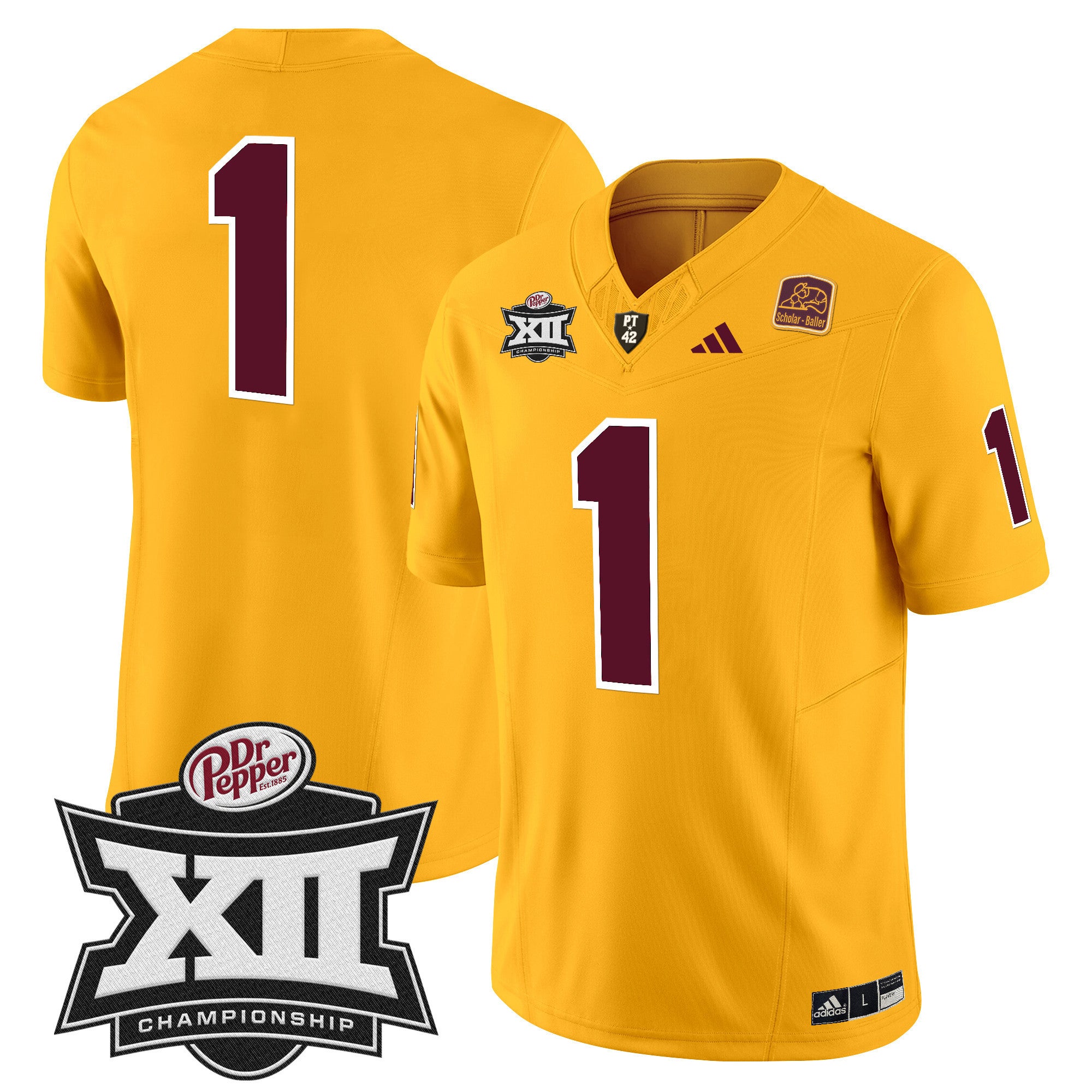 Men's Sun Devils 2024 Big 12 Championship Patch Vapor Limited Jersey - All Stitched